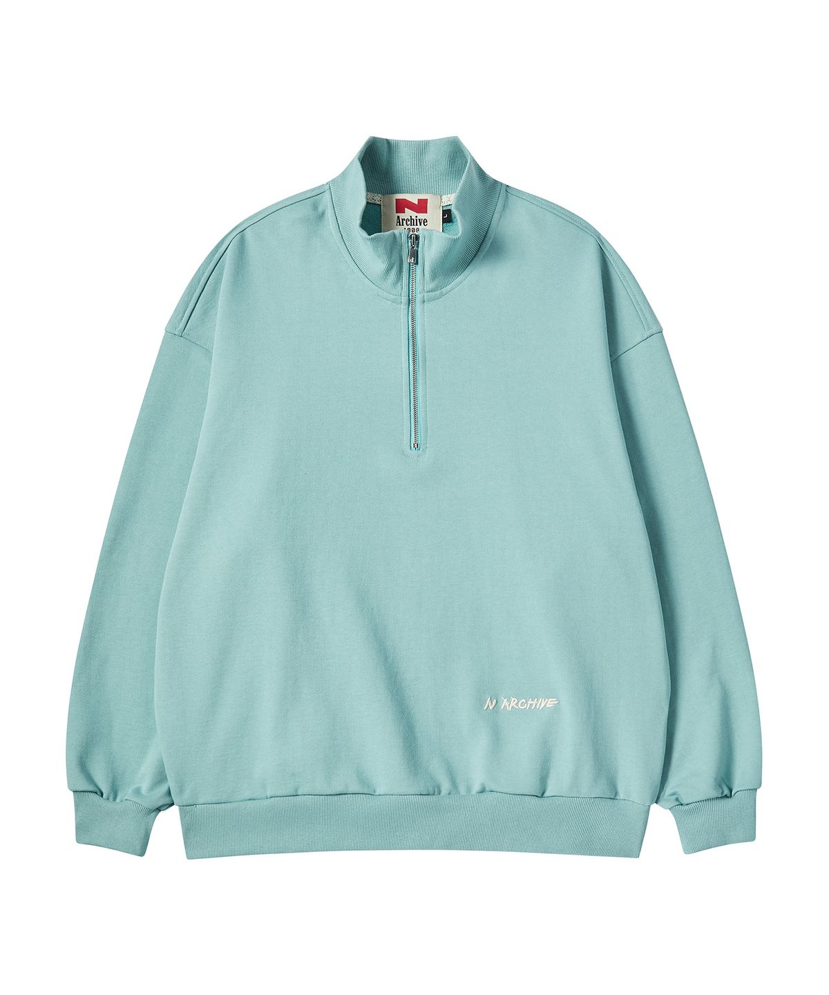 비욘드클로젯(BEYOND CLOSET) [COLLECTION LINE] 프리미엄 유니폼 하프 집 티셔츠 스톤 그린