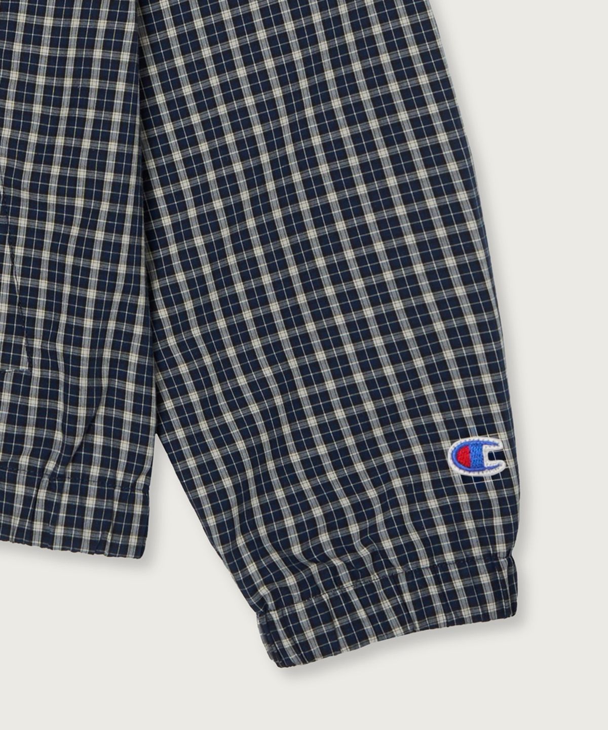 챔피온(CHAMPION) 체크 코튼 윈드브레이커 Navy