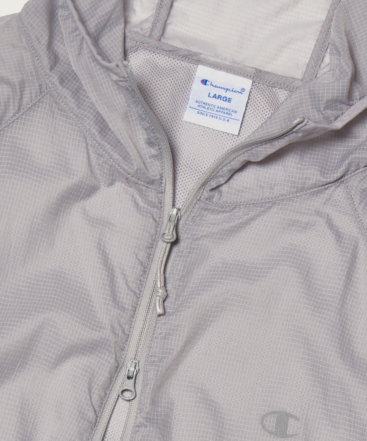 챔피온(CHAMPION) 라이트웨이트 나일론 윈드브레이커 Light Grey