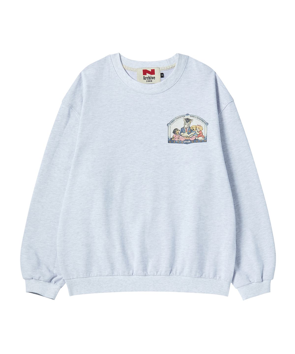 비욘드클로젯(BEYOND CLOSET) [COLLECTION LINE] 글리터 스타 빈티지 스웨트 셔츠 그레이