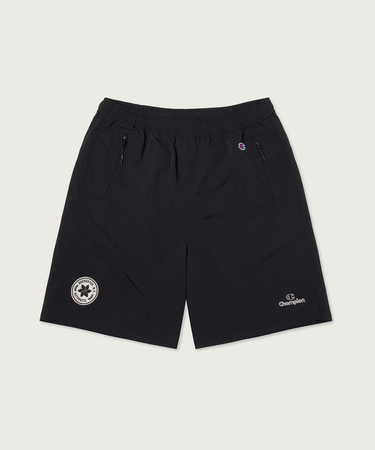 챔피온(CHAMPION) 트랙 로고 프로 쇼츠 Black