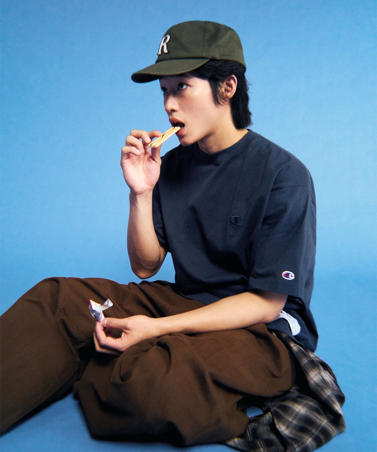챔피온(CHAMPION) 헤리티지 R 아플리케 볼캡 Khaki