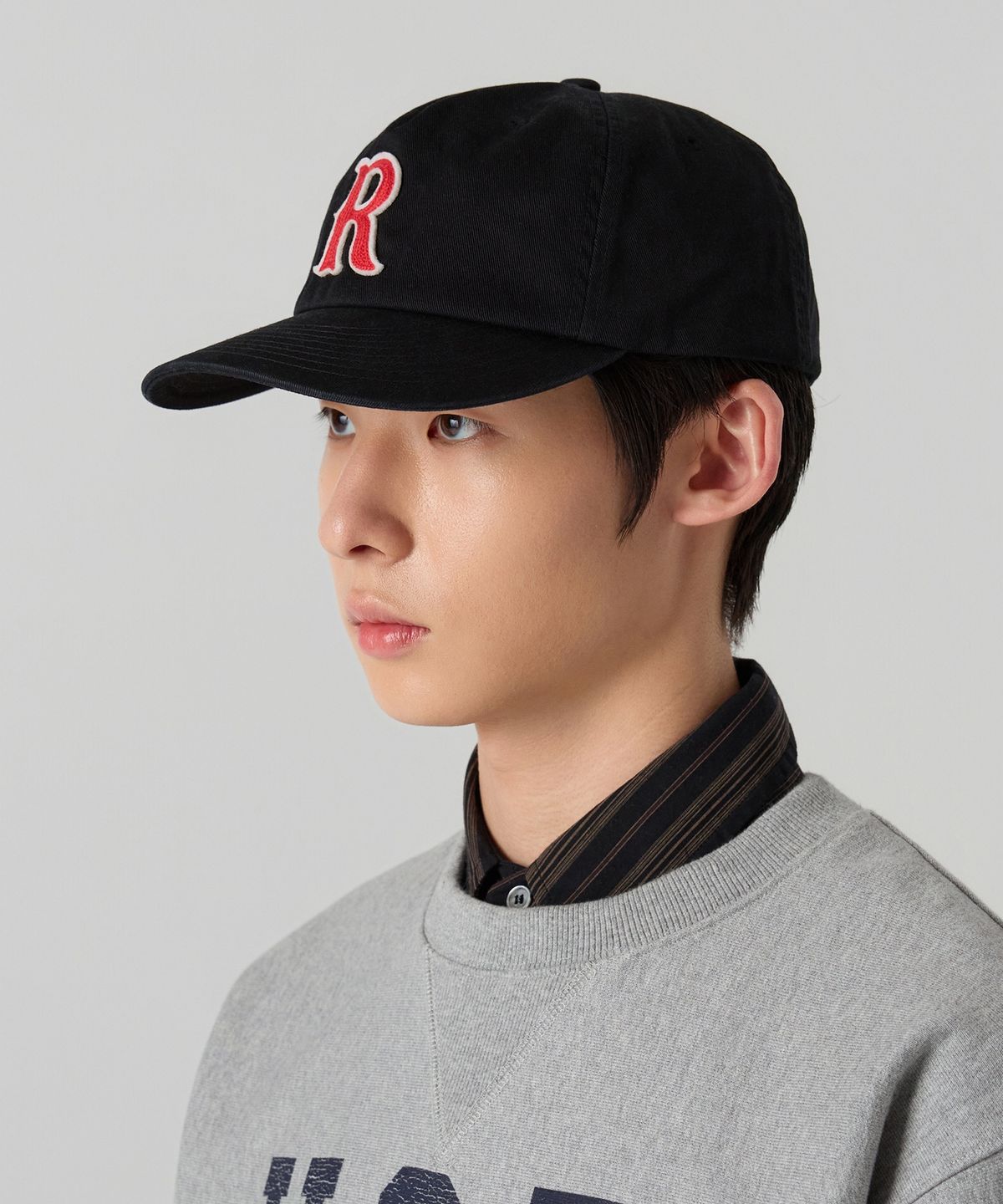 챔피온(CHAMPION) 헤리티지 R 아플리케 볼캡 Black