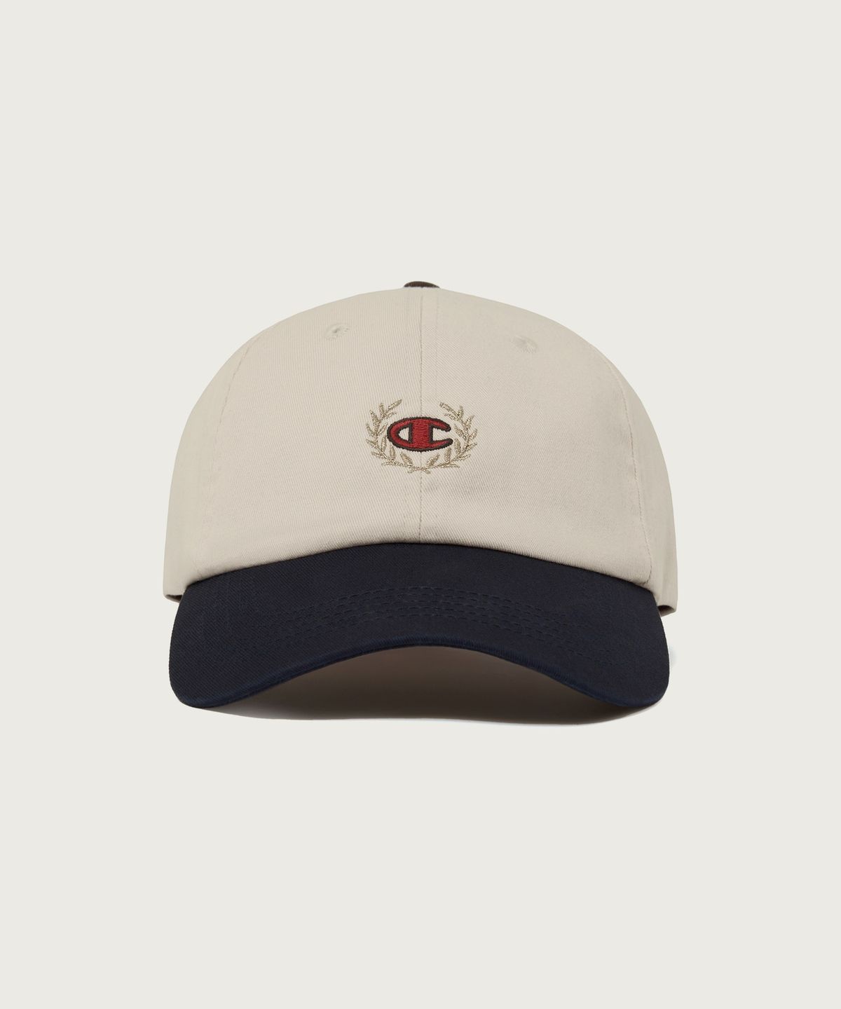 챔피온(CHAMPION) C로고 컬러블록 볼캡 Ecru