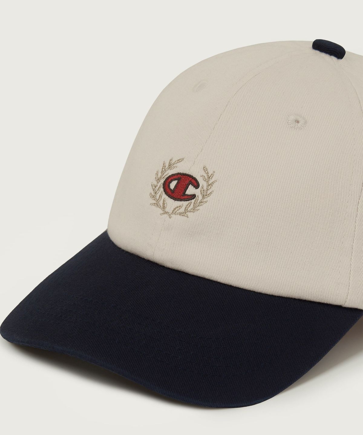 챔피온(CHAMPION) C로고 컬러블록 볼캡 Ecru