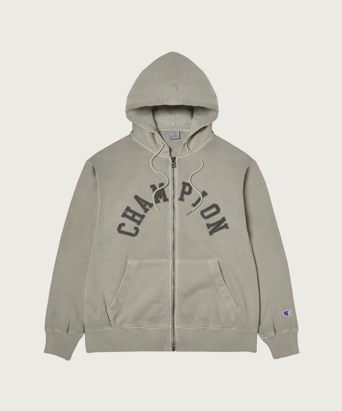 챔피온(CHAMPION) 아치 로고 루즈핏 가먼트다잉 후드 집업 3color