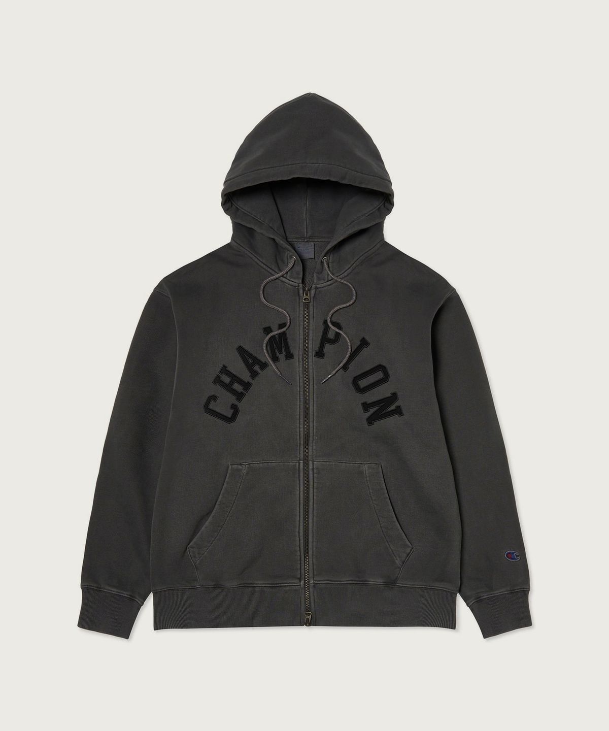 챔피온(CHAMPION) 아치 로고 루즈핏 가먼트다잉 후드 집업 3color