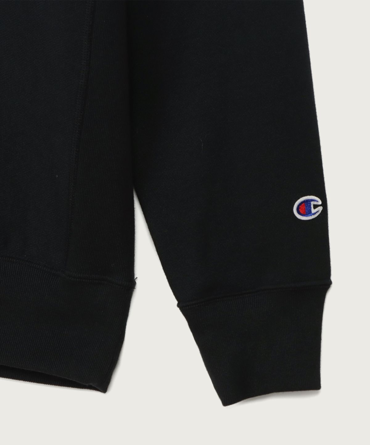 챔피온(CHAMPION) 리버스위브 루즈핏 그래픽 스웨트셔츠 Black