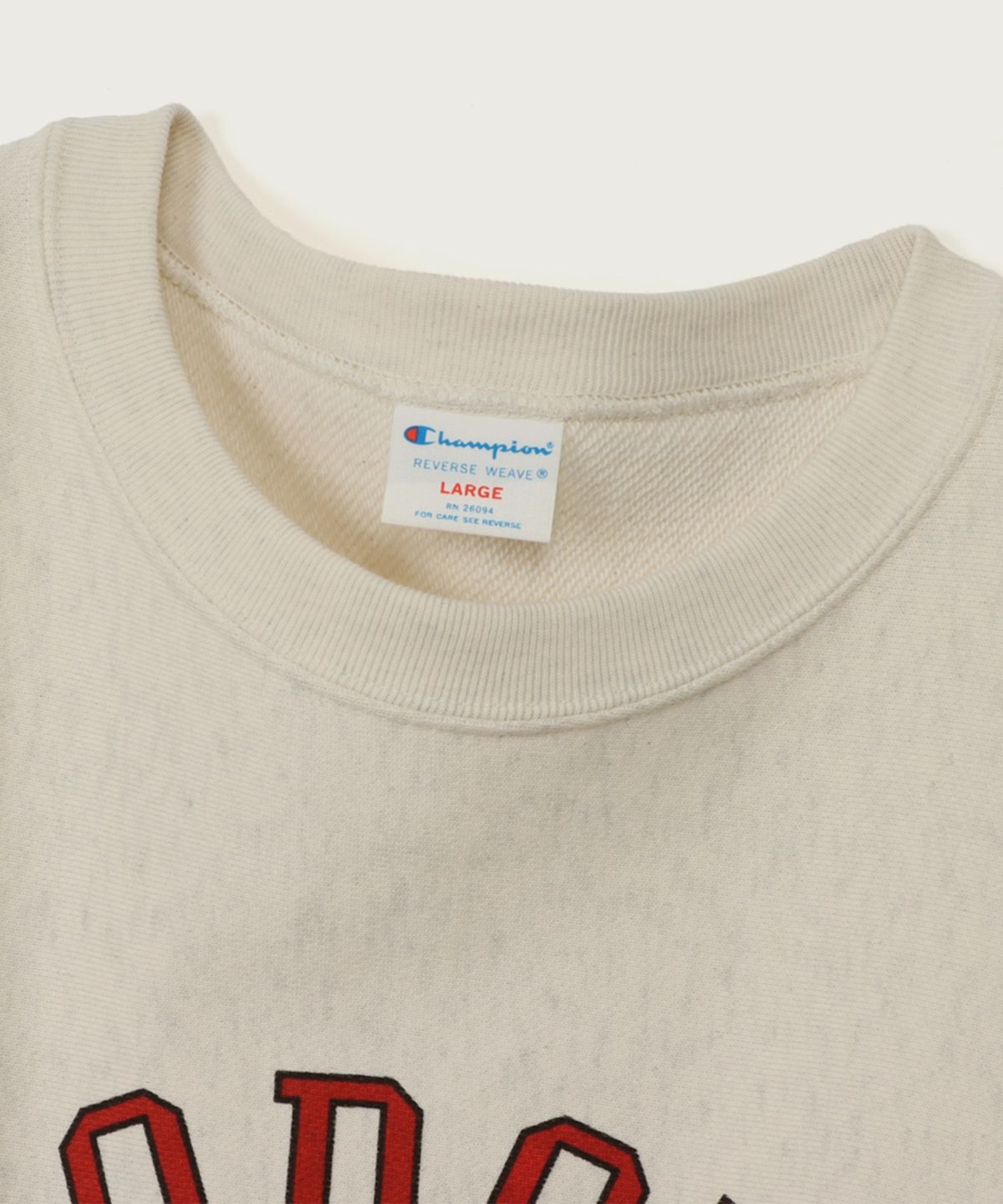 챔피온(CHAMPION) 리버스위브 루즈핏 그래픽 스웨트셔츠 Oatmeal