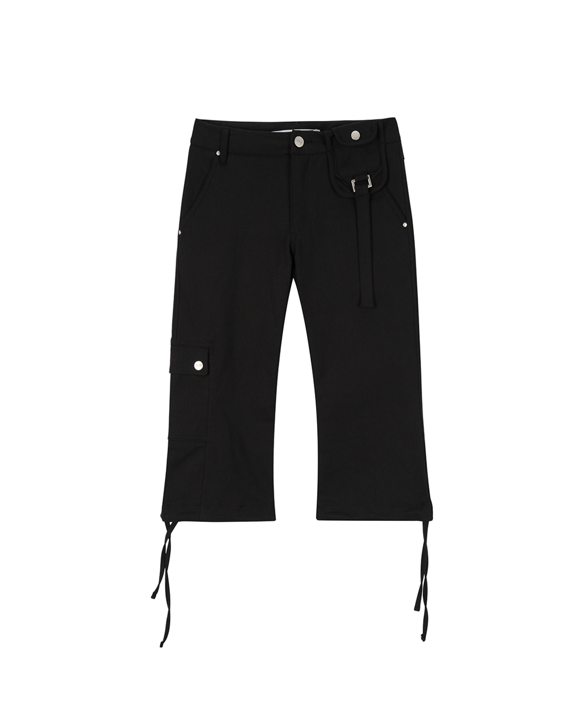 사일프레이(41PRAY) Waist Pocket Capri Pants / Black