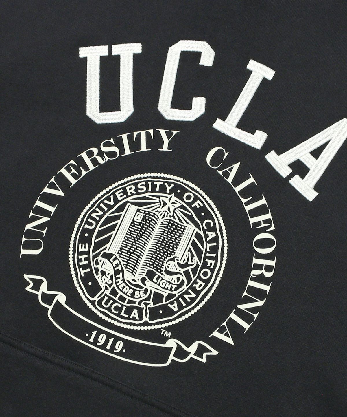 유씨엘에이(UCLA) 남녀공용 자수 프린트 후드[BLACK](UC2LT01)