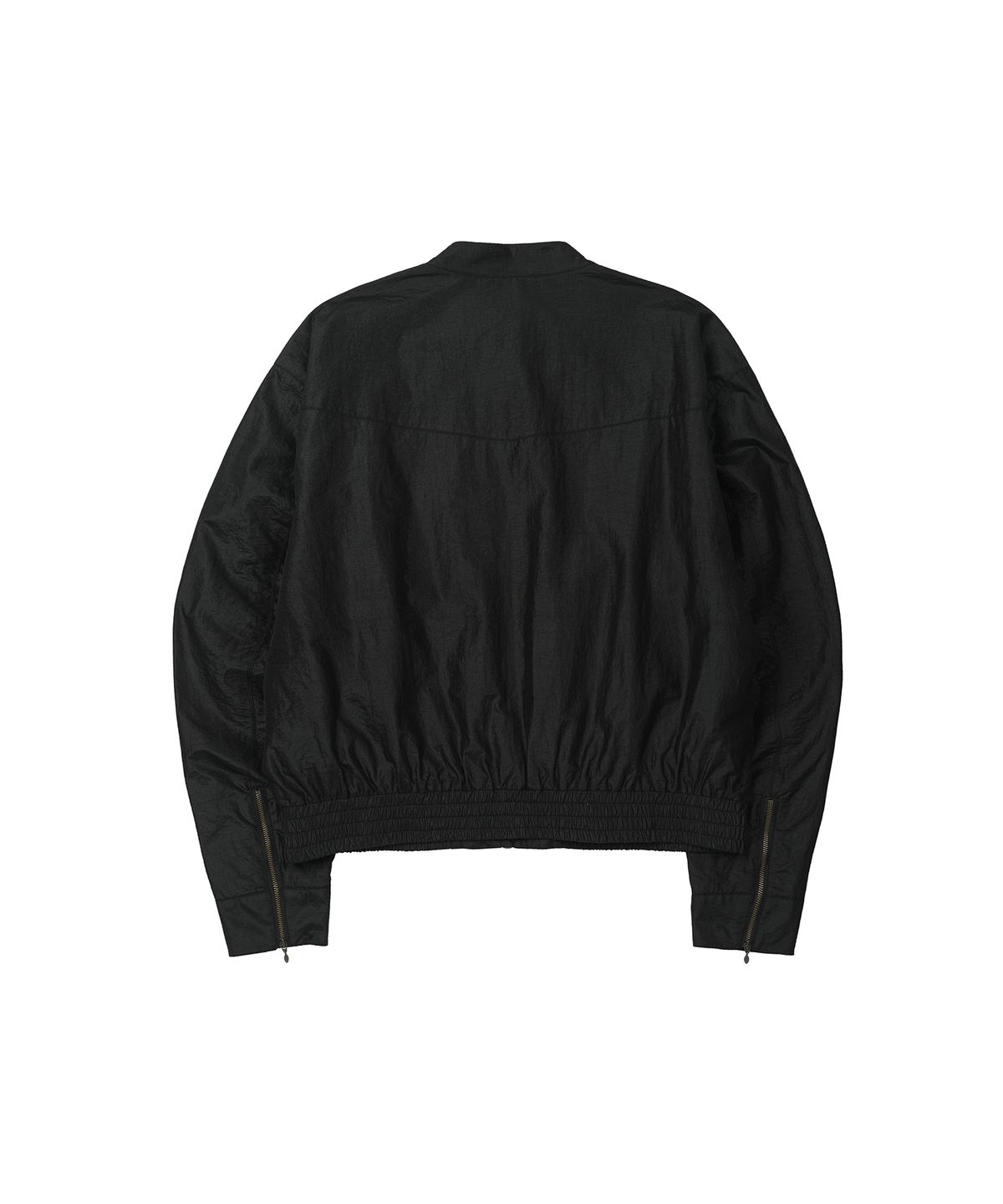 세컨모놀로그(SECONDMONO) Coated Nylon Zip Jacket [BLACK]_SEJK034BLACK