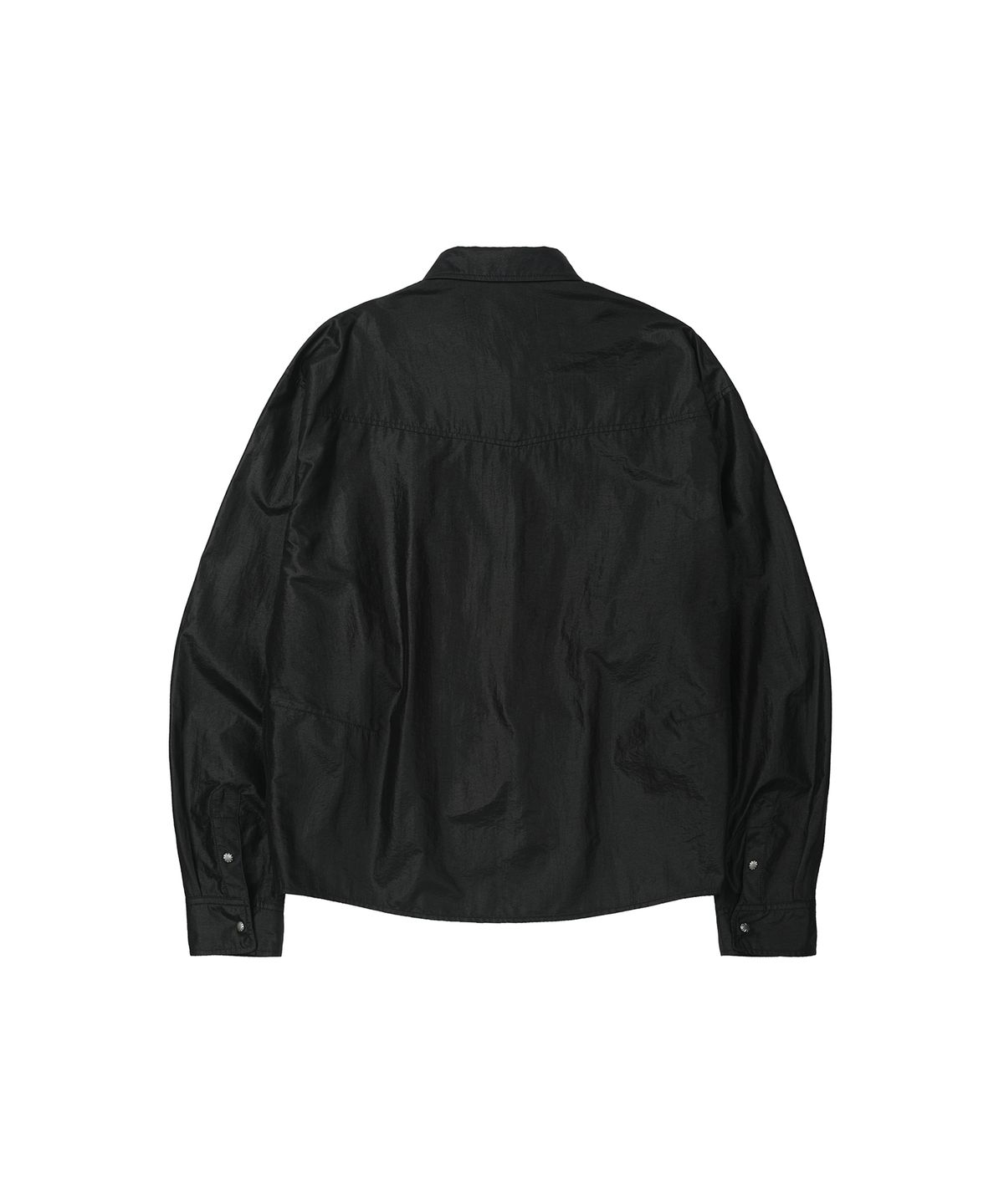 세컨모놀로그(SECONDMONO) Coated Nylon Utility Shirt [BLACK]_SESH031BLACK