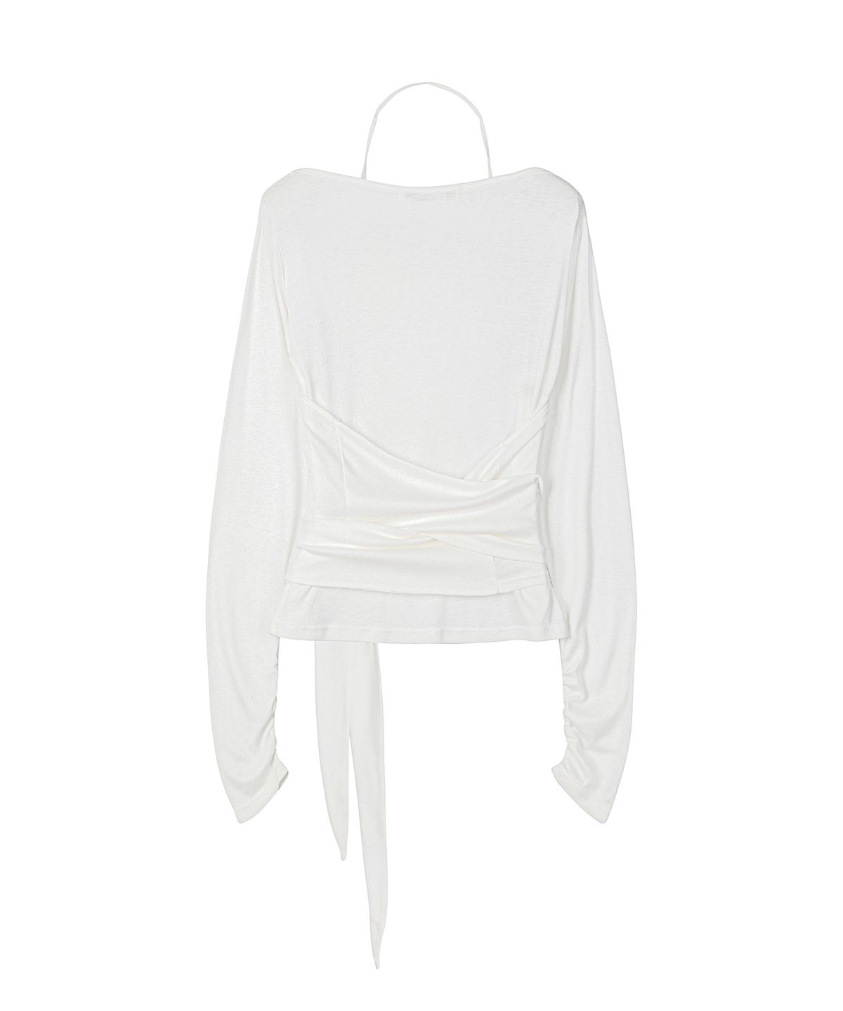 세컨모놀로그(SECONDMONO) W.(SET)Tie Detail Layered Set Top [WHITE]_SEWTS025WHITE
