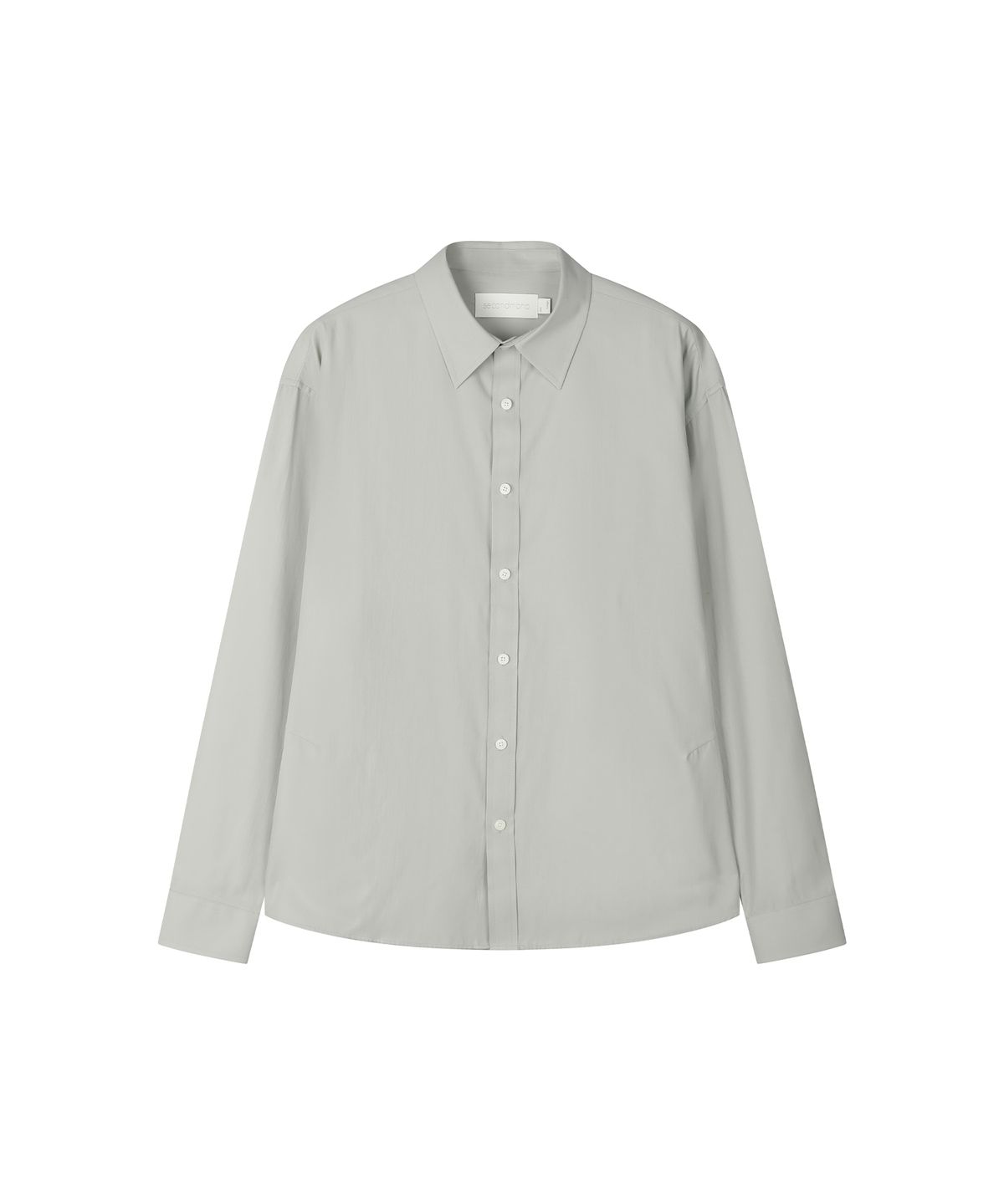 세컨모놀로그(SECONDMONO) (TIE SET)Semi Cropped Dart Cotton Shirt [6 color]_SESH025