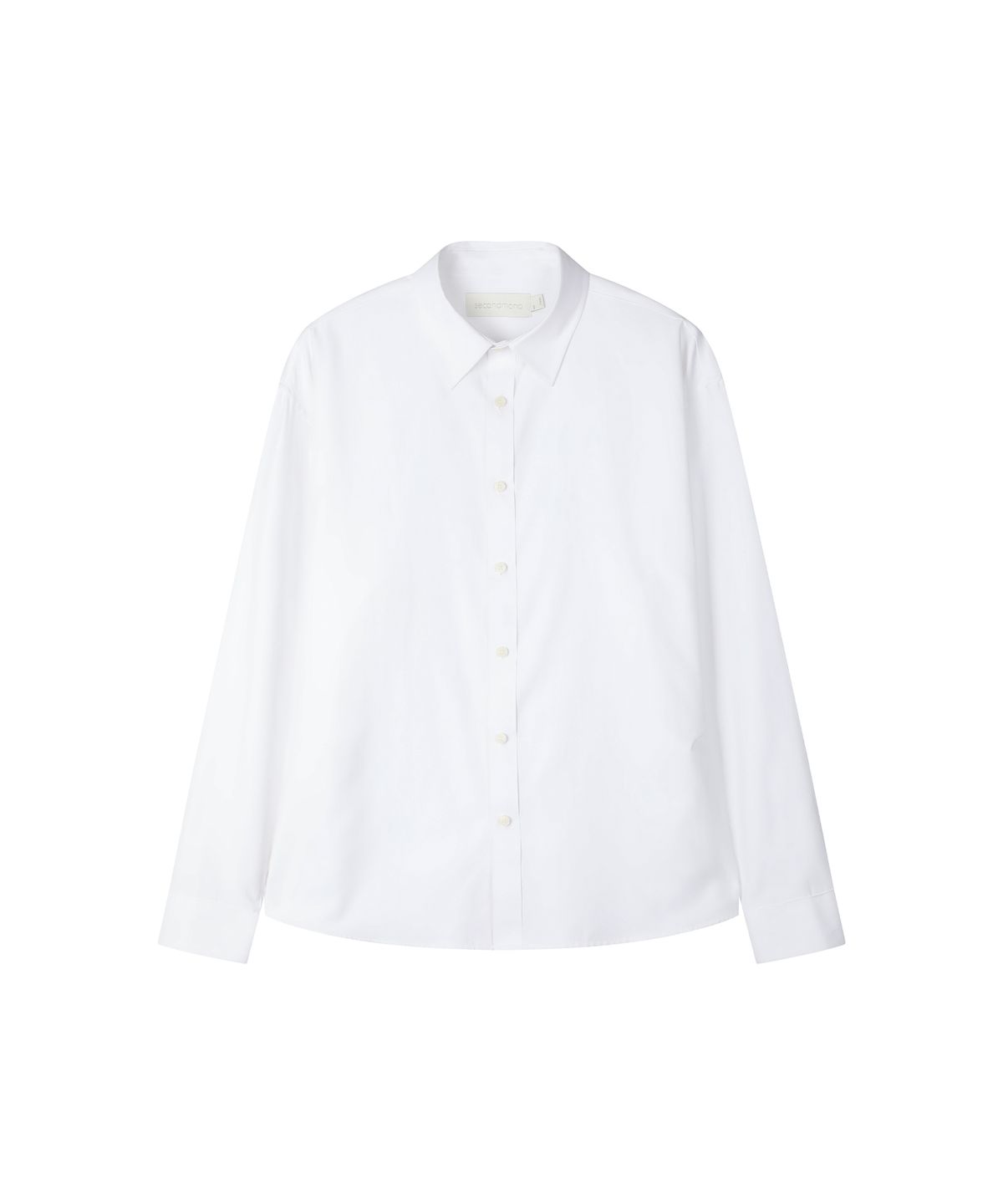 세컨모놀로그(SECONDMONO) (TIE SET)Semi Cropped Dart Cotton Shirt [6 color]_SESH025