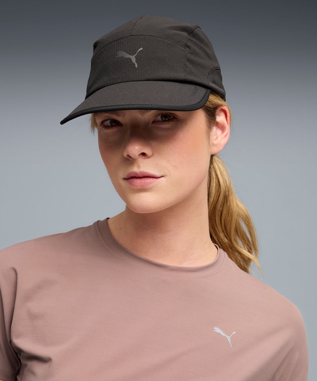 푸마(PUMA) 레이스 데이 5패널 캡 - 블랙 / 026996-01