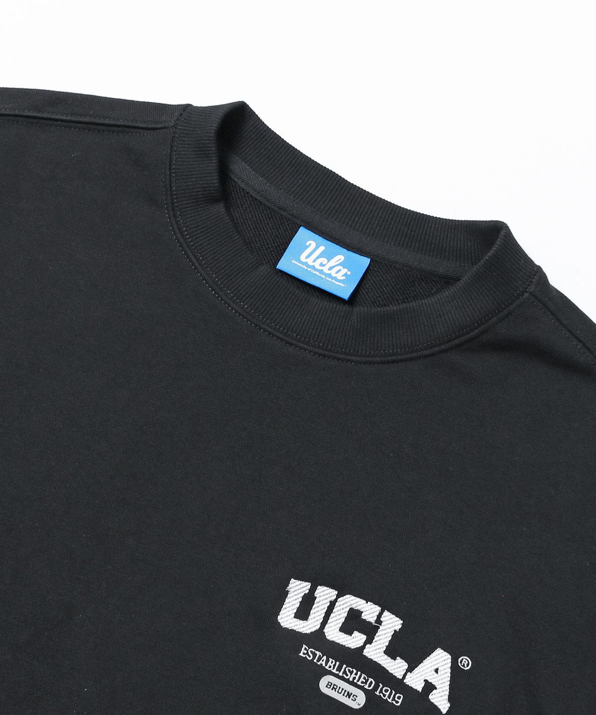 유씨엘에이(UCLA) 남녀공용 UCLA 베이직 로고 맨투맨[BLACK](UC2LTK4)