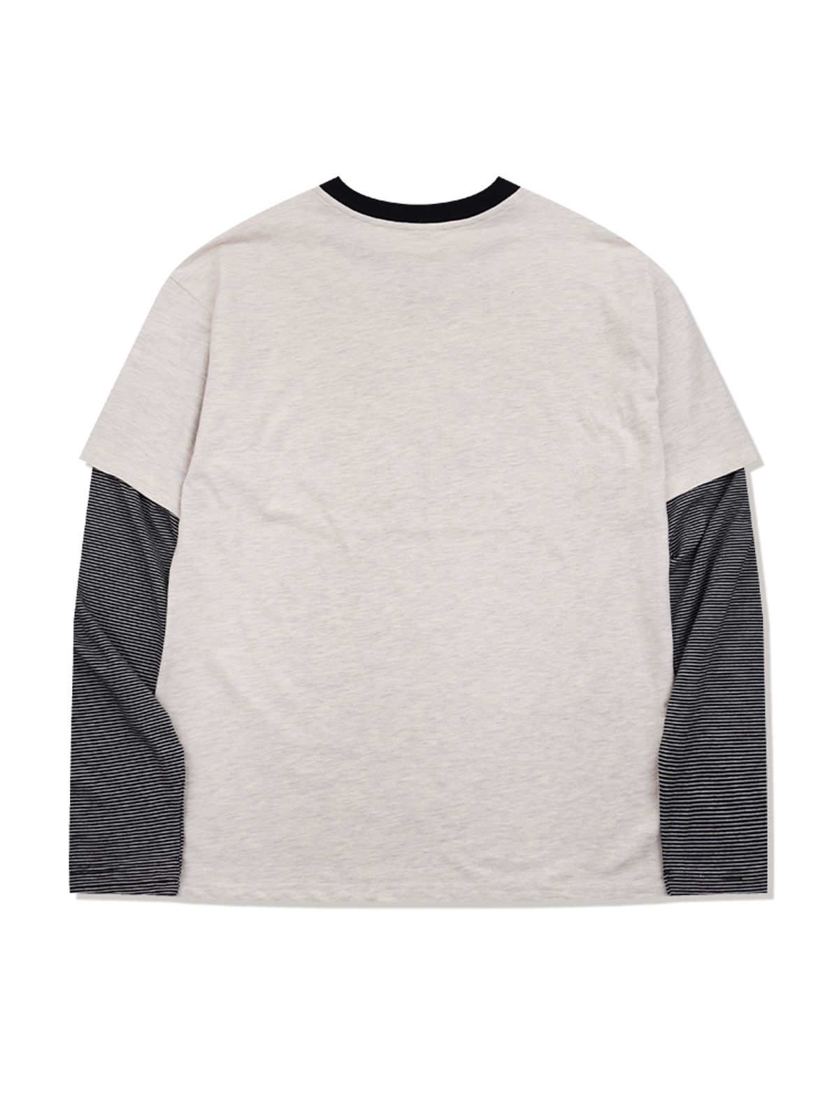 라 메종 스튜디오(LA MAISON STUDIO) RETRIVER STRIPE LAYERED LONG SLEEVE OATMEAL(FCG1TS685M)