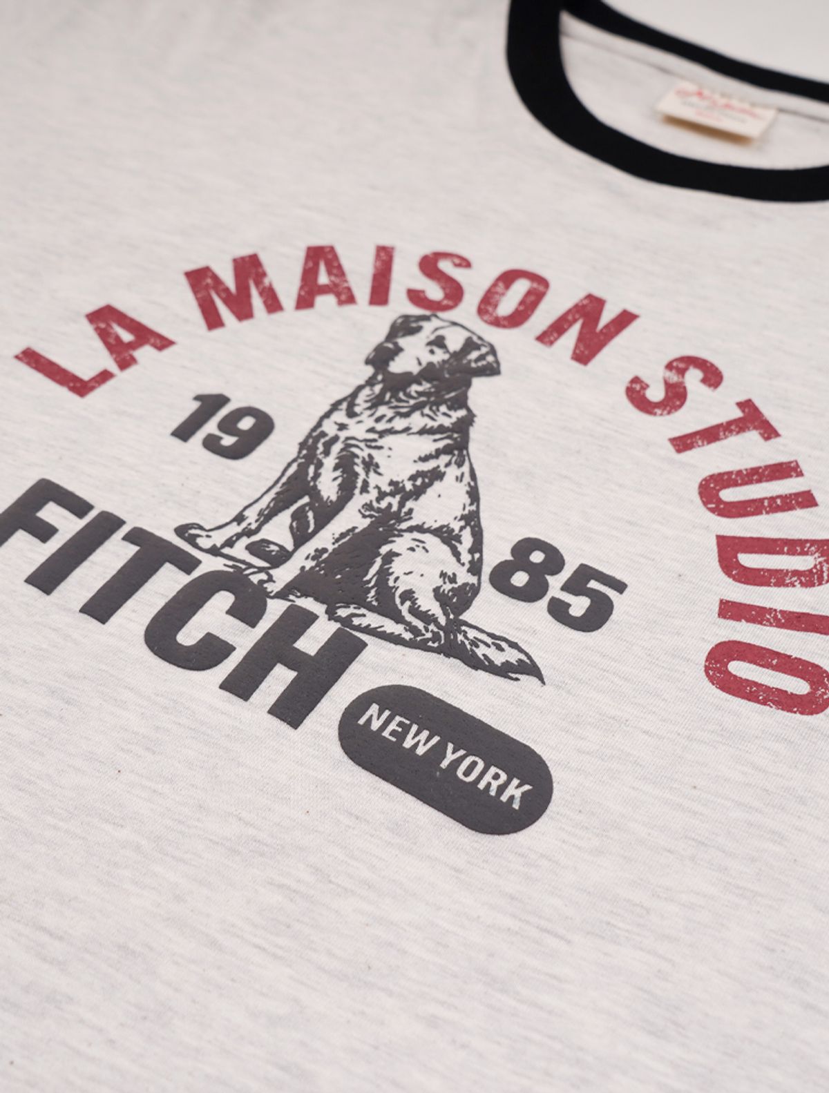 라 메종 스튜디오(LA MAISON STUDIO) RETRIVER STRIPE LAYERED LONG SLEEVE OATMEAL(FCG1TS685M)