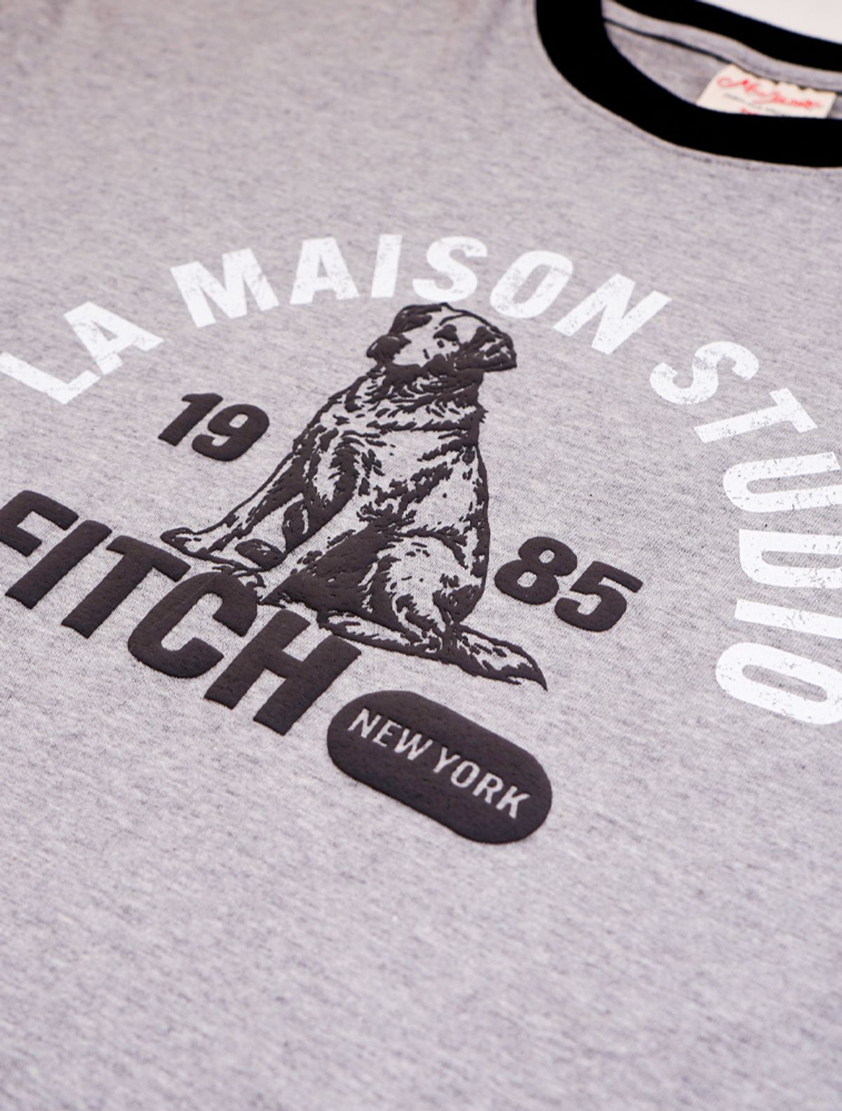 라 메종 스튜디오(LA MAISON STUDIO) RETRIVER STRIPE LAYERED LONG SLEEVE MELANGRAY(FCG1TS685M)
