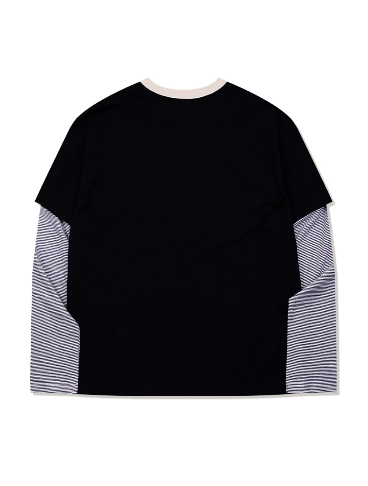 라 메종 스튜디오(LA MAISON STUDIO) RETRIVER STRIPE LAYERED LONG SLEEVE BLACK(FCG1TS685M)
