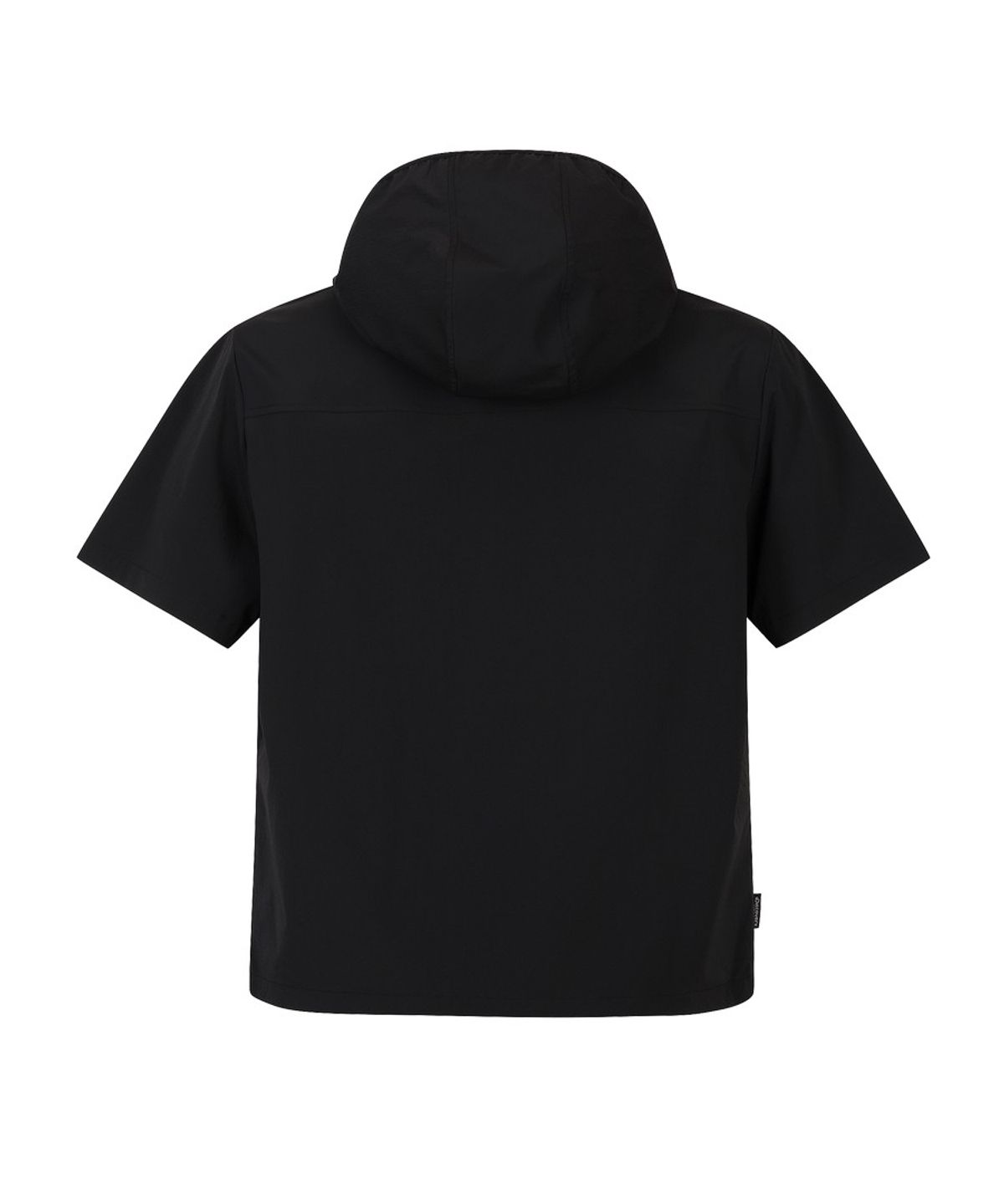 디스커버리 익스페디션(DISCOVERY EXPEDITION) 유니 프레시벤트 경량 우븐 트레이닝 반팔 후드 아노락 (BLACK)