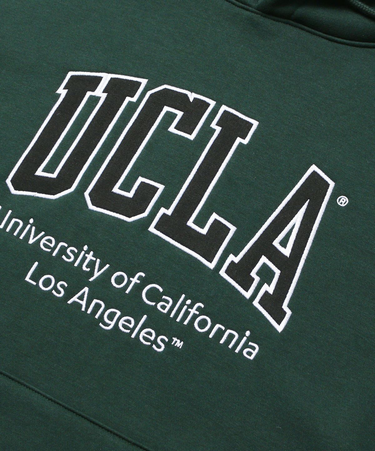 유씨엘에이(UCLA) 남녀공용 UCLA 베이직 로고 기모 후드티[DK-GREEN](UC2LTK7)