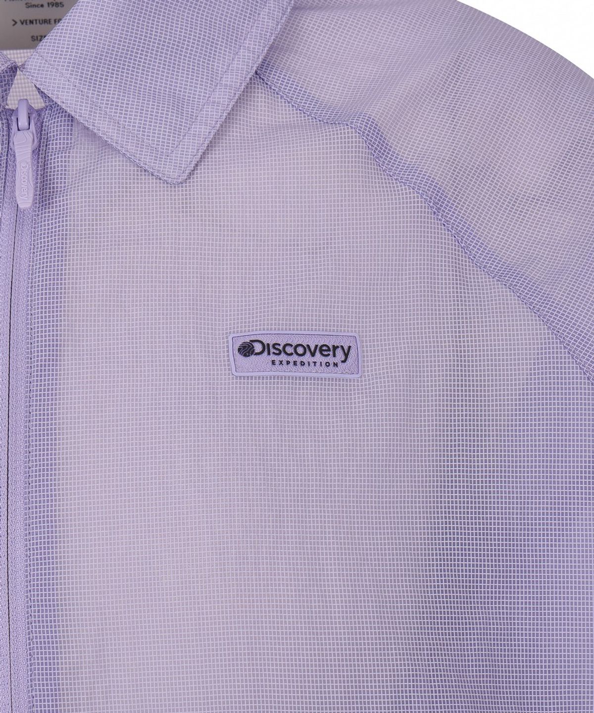 디스커버리 익스페디션(DISCOVERY EXPEDITION) 여성 프레시벤트 카라형 크롭 바람막이 (Neon Violet)