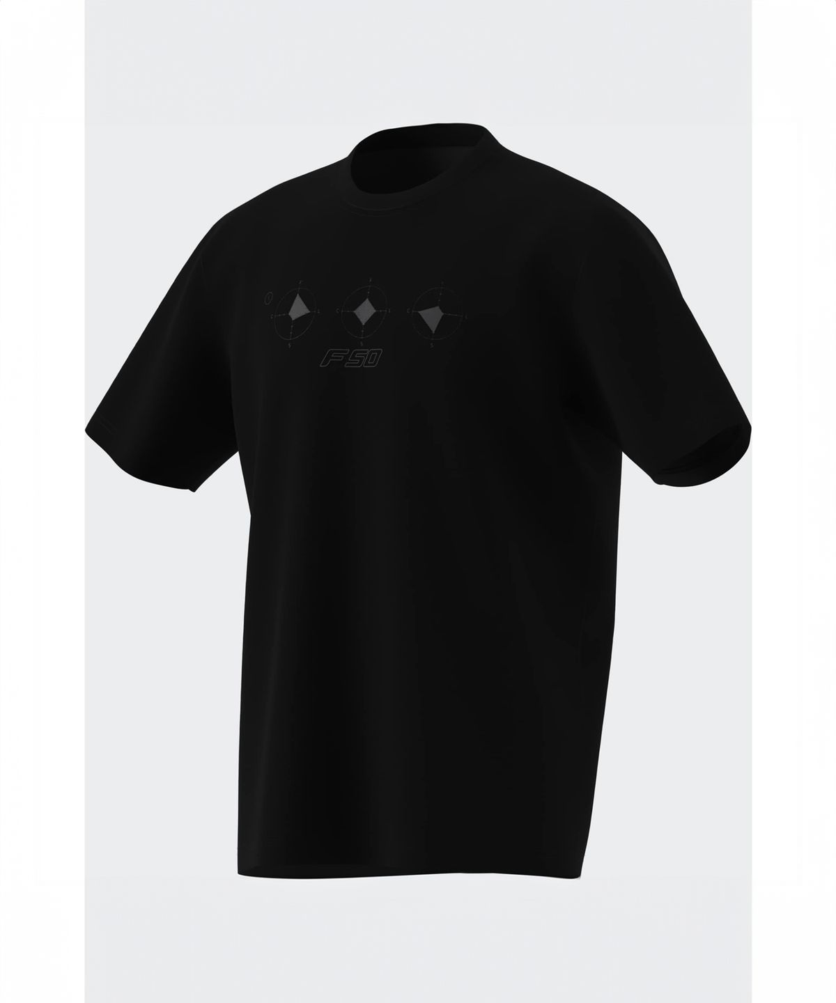 아디다스(ADIDAS) 쇼트 슬리브 F50 그래픽 티셔츠 - 블랙 / KE2673