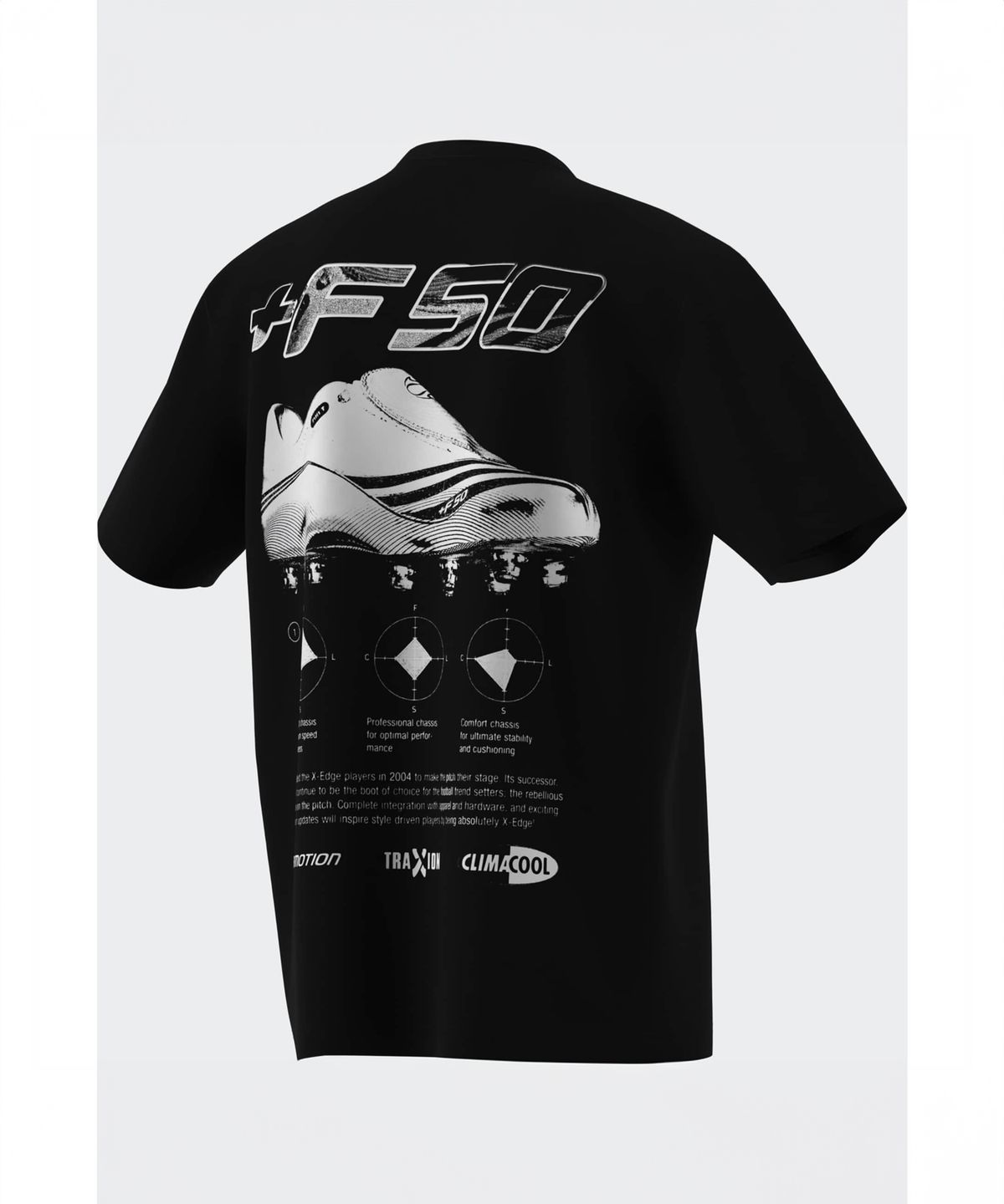 아디다스(ADIDAS) 쇼트 슬리브 F50 그래픽 티셔츠 - 블랙 / KE2673