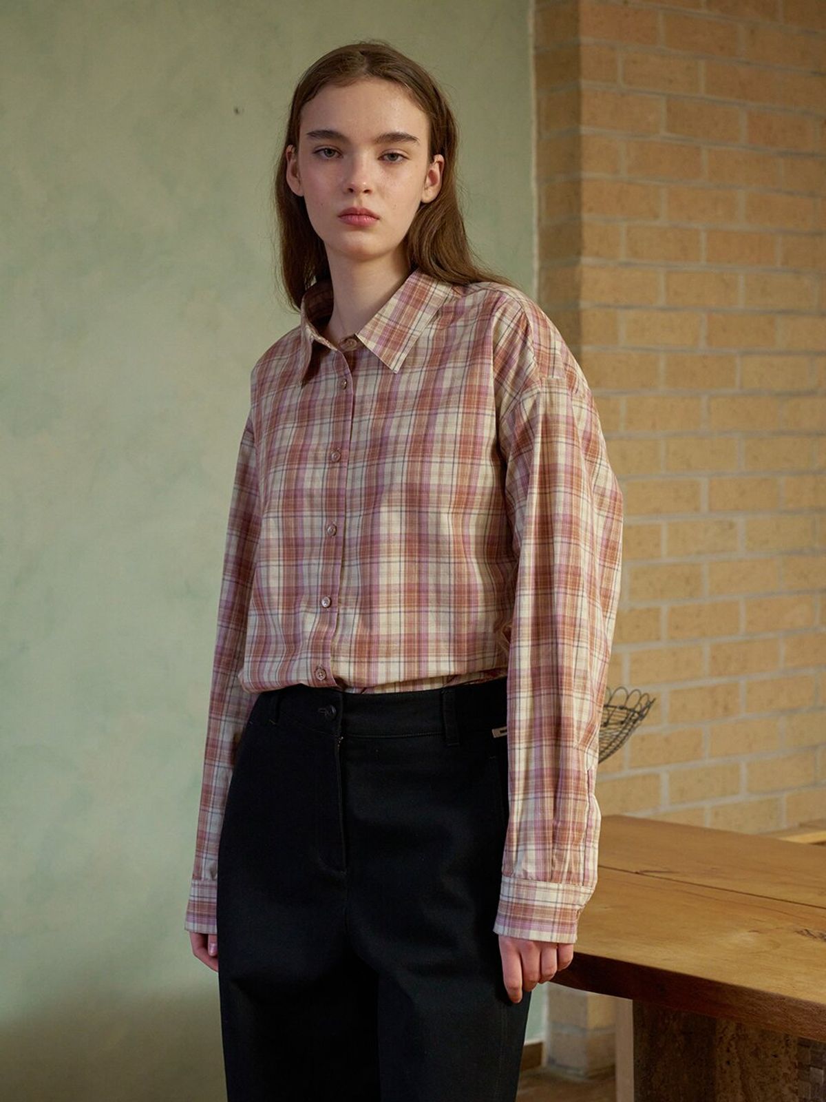 뮈뮈에르(MUEMUER) Classic Check Shirt MU2611BL104M