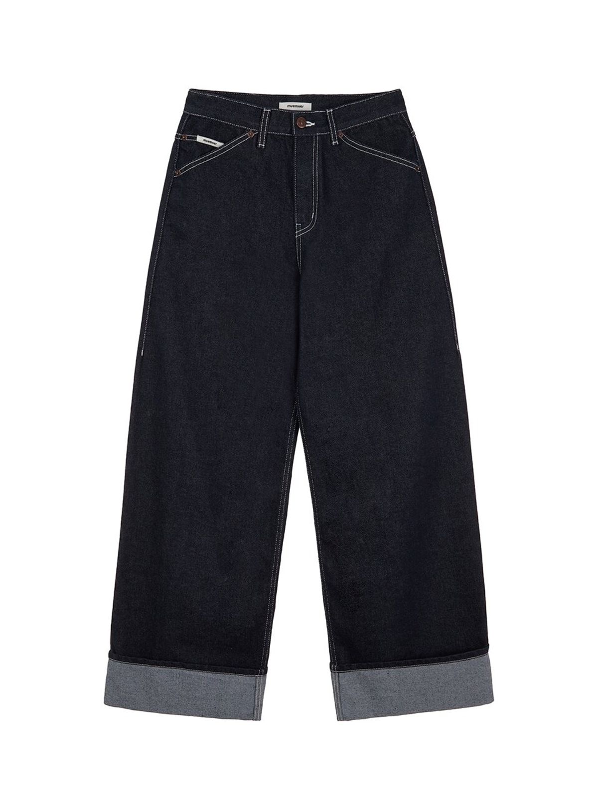 뮈뮈에르(MUEMUER) Wide Turn-up Denim Pants MU2611DN102M