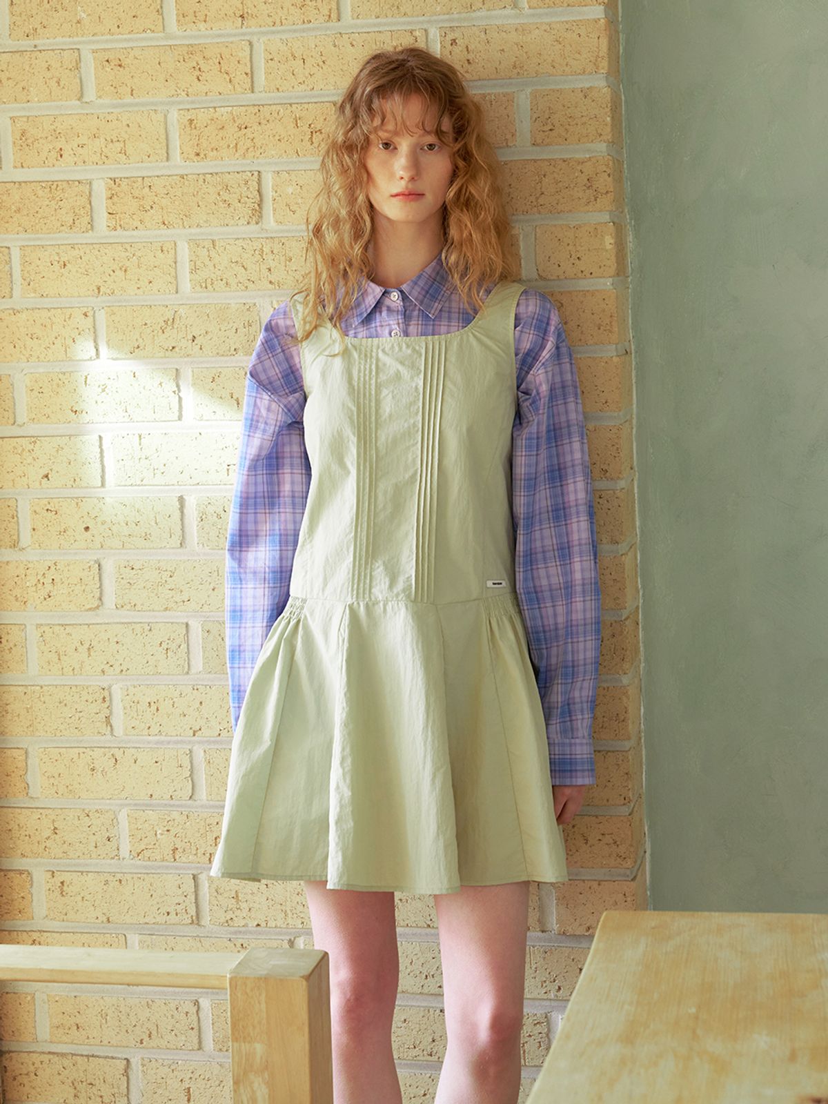 뮈뮈에르(MUEMUER) Square Neck Mini Dress MU2611OP102M