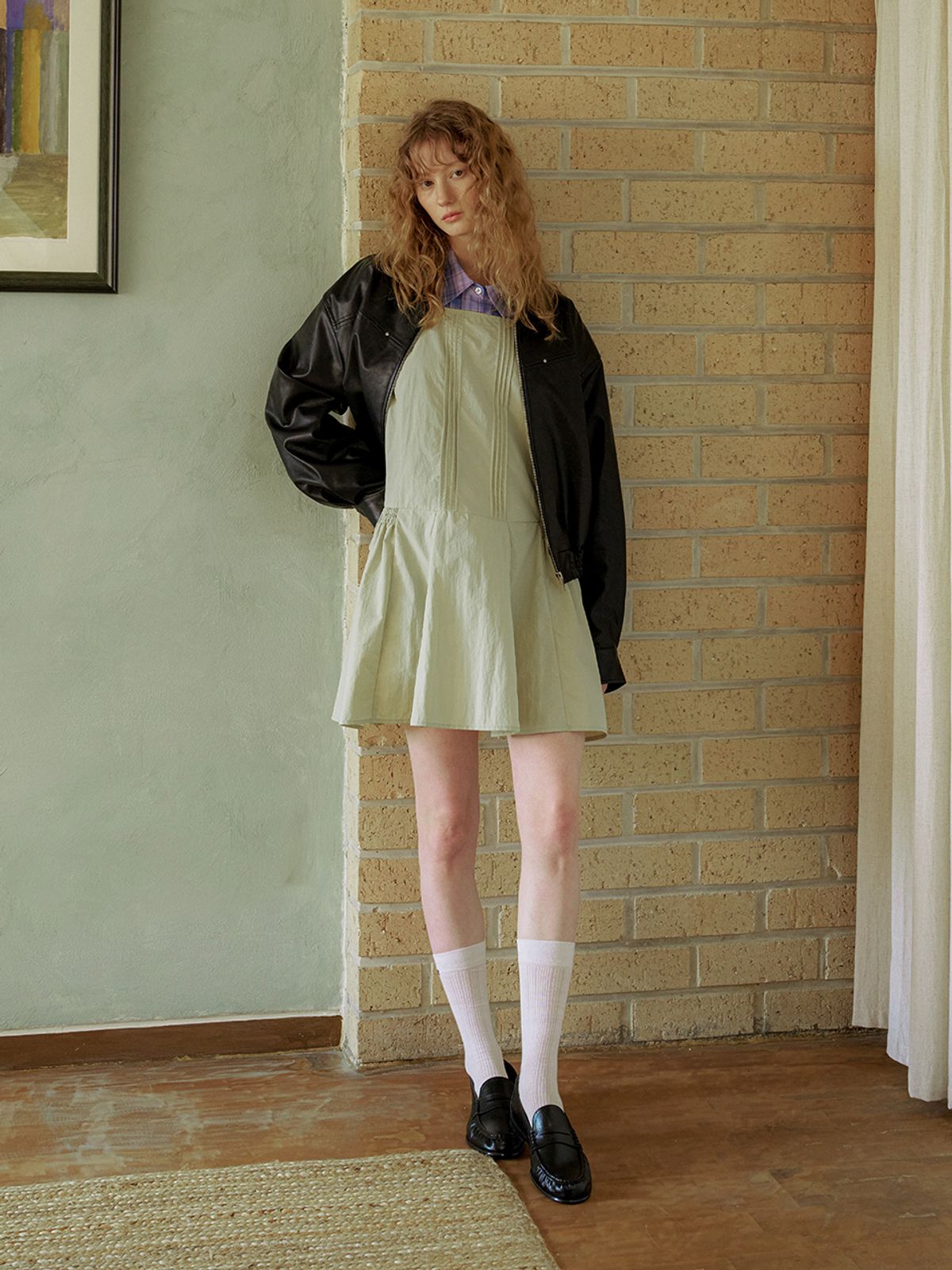 뮈뮈에르(MUEMUER) Square Neck Mini Dress MU2611OP102M