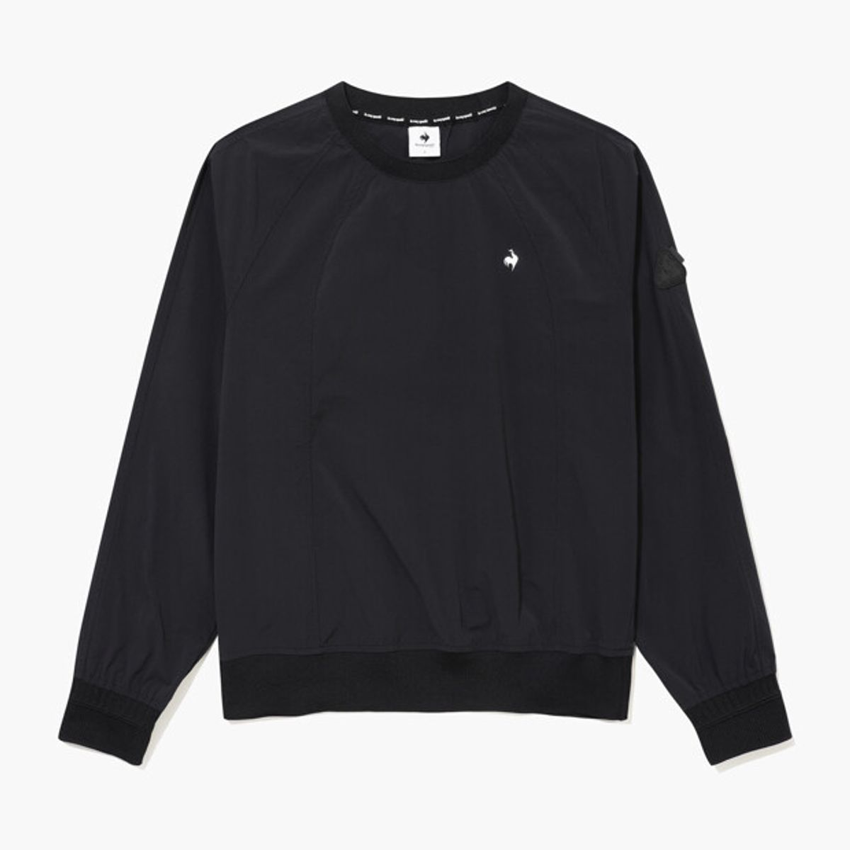 르꼬끄 골프(LECOQ GOLF) [COQ ATTI TAB] 여성 절개 우븐 티셔츠 블랙 GR122LRL11