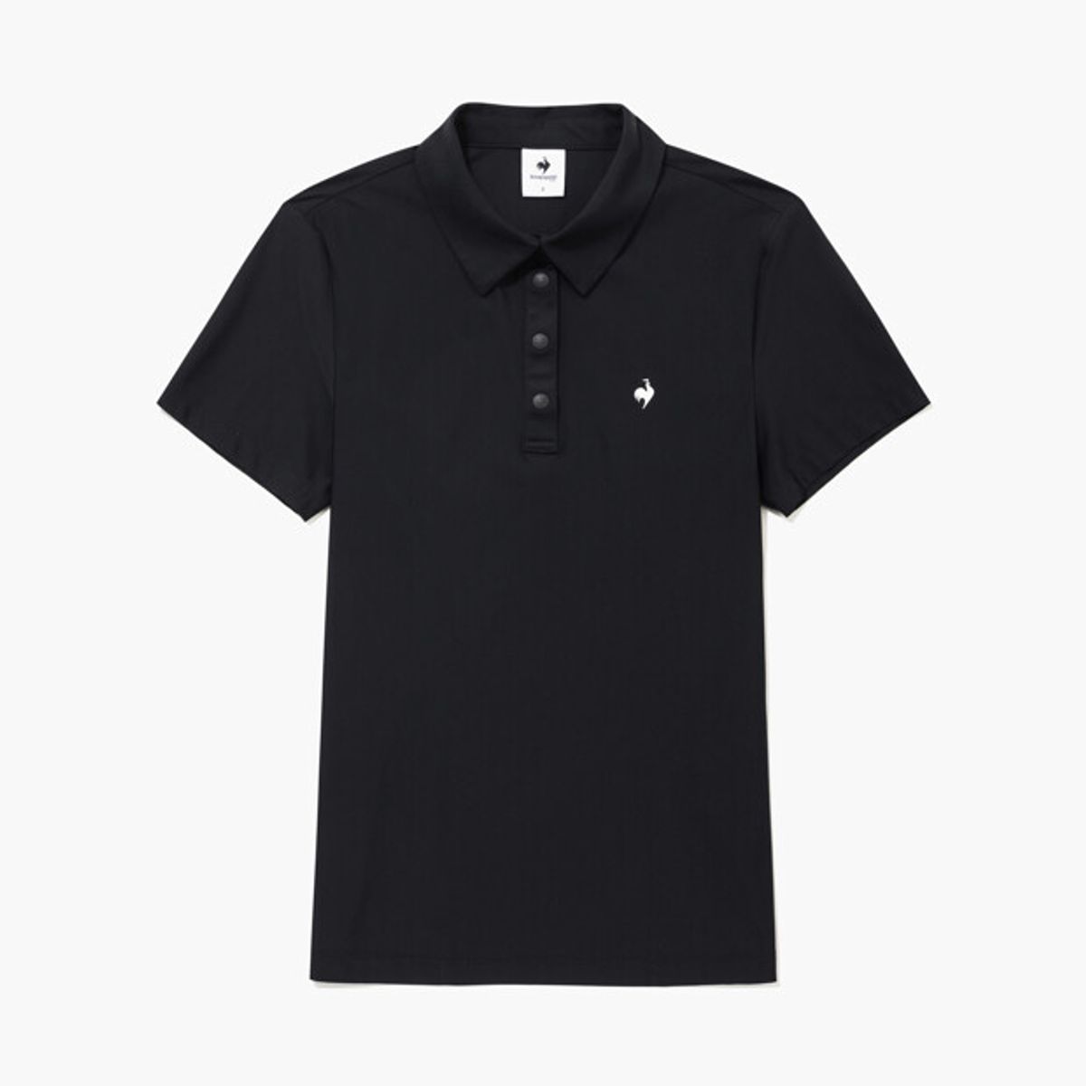 르꼬끄 골프(LECOQ GOLF) 여성 어드레스 15˚카라 티셔츠 블랙 GR122LTS21