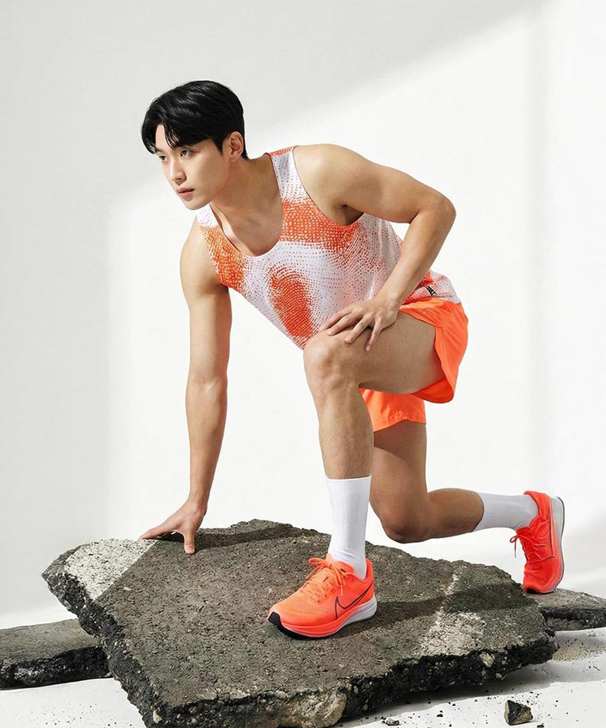 엠씨엔스포츠(MCNSPORTS) 남성 포멜로  러닝 싱글렛 MSING-POMELO