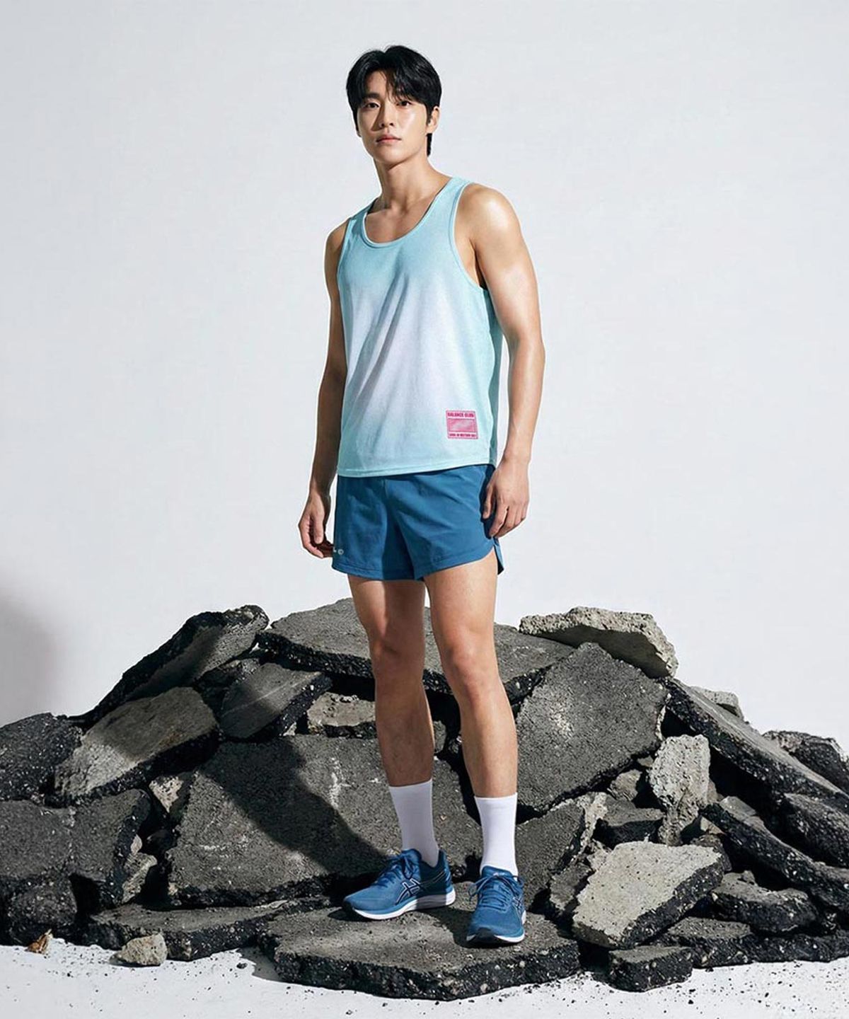 엠씨엔스포츠(MCNSPORTS) 남성 소다 러닝복 세트 MSING+TRPS-SODA