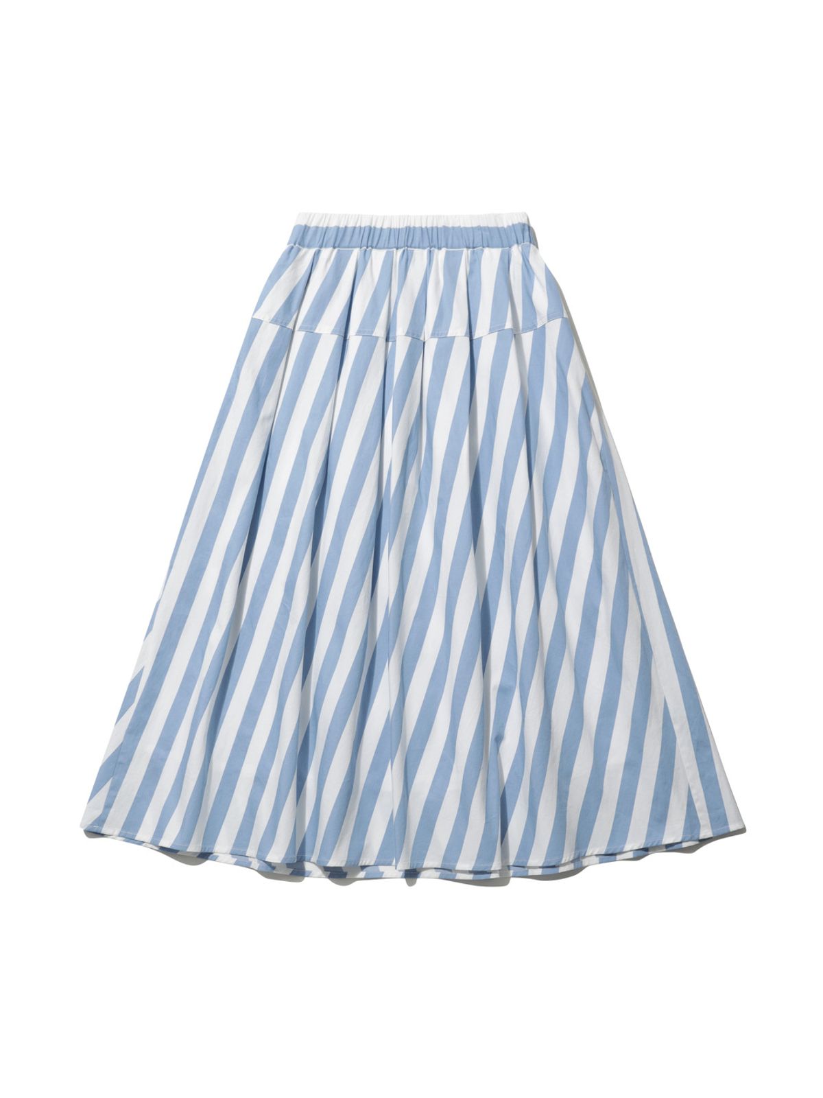 올젠(OLZEN) 여성 스트라이프 스커트_ZLG2RS2301SBL