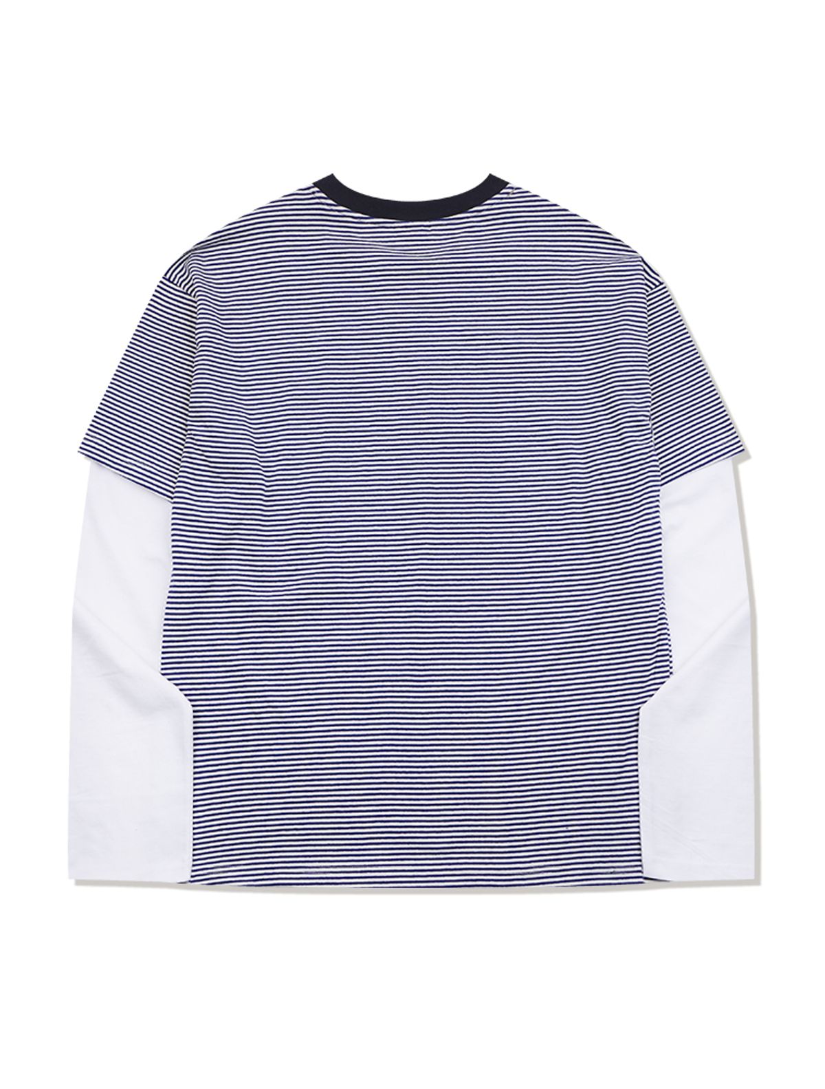 라 메종 스튜디오(LA MAISON STUDIO) DEER STRIPE LAYERED LONG SLEEVE T-SHIRT NAVY(FCG1TS686M)