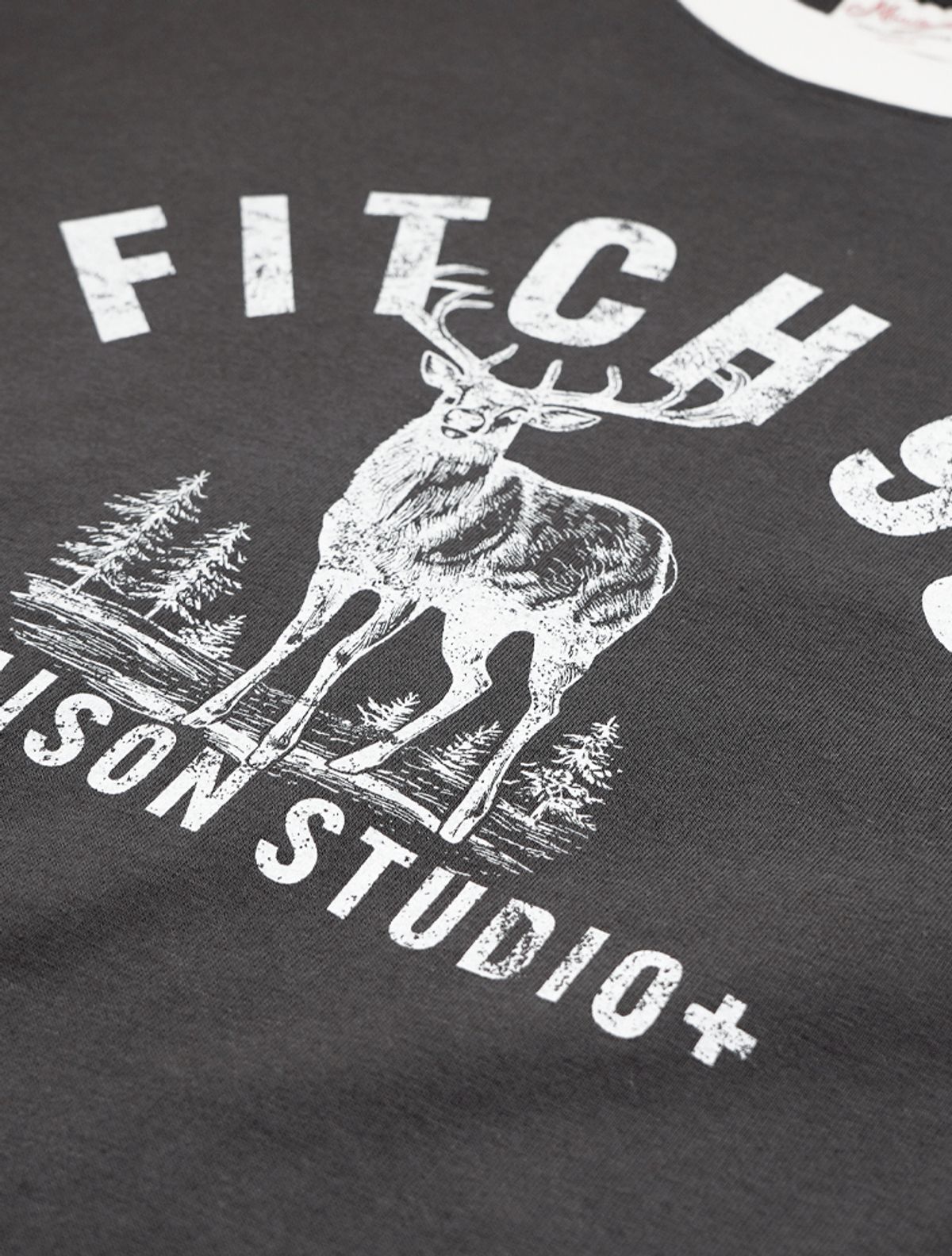라 메종 스튜디오(LA MAISON STUDIO) DEER STRIPE LAYERED LONG SLEEVE T-SHIRT CHARCOAL(FCG1TS686M)