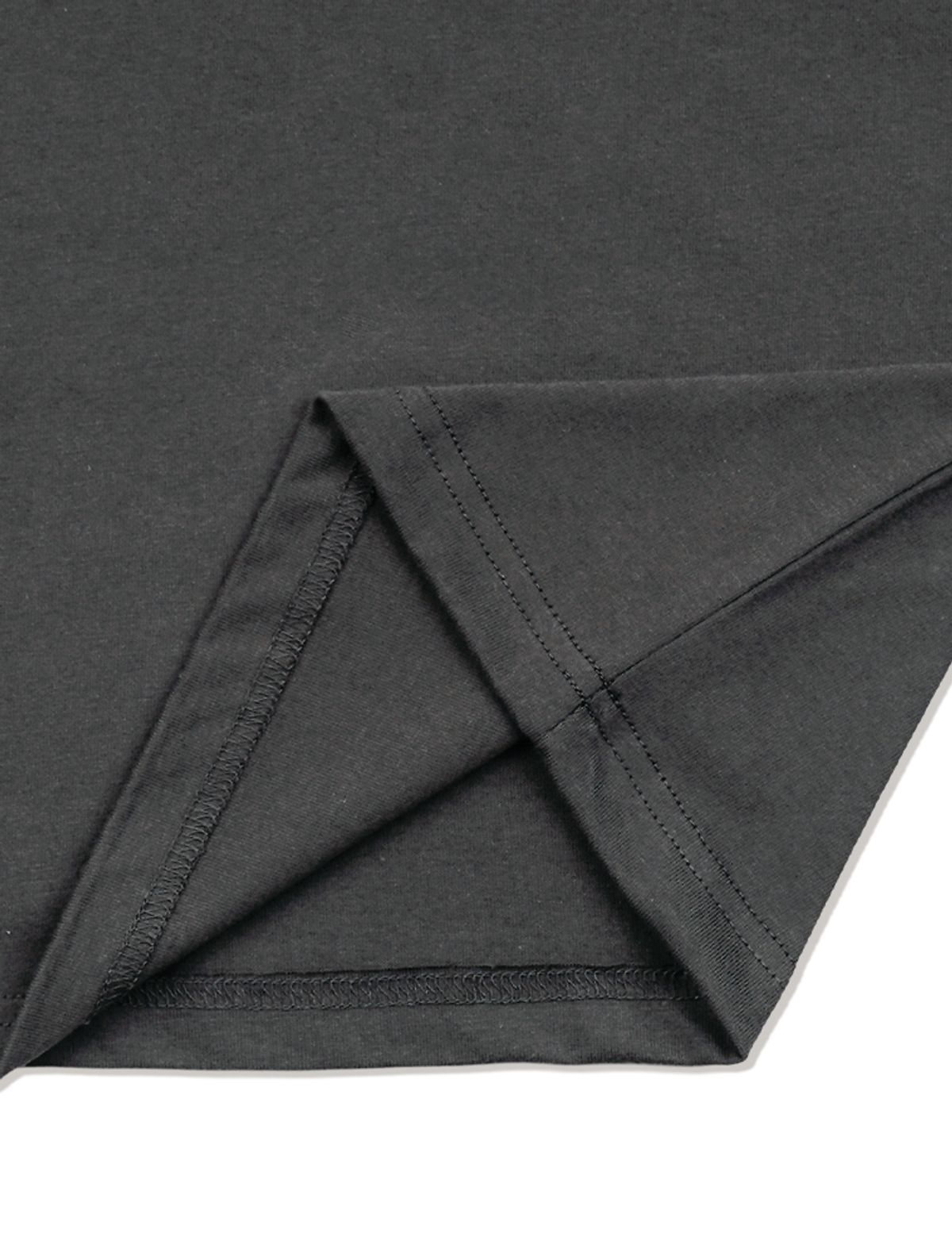 라 메종 스튜디오(LA MAISON STUDIO) DEER STRIPE LAYERED LONG SLEEVE T-SHIRT CHARCOAL(FCG1TS686M)
