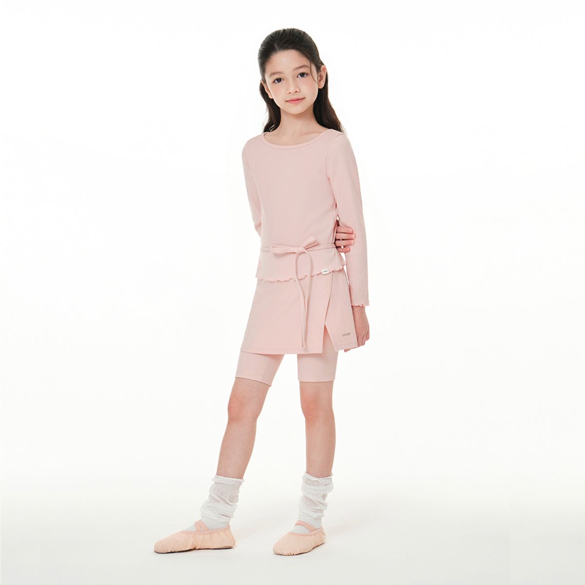 안다르 키즈(ANDAR KIDS) 키즈 에어엑스퍼트 4.5부 치마 레깅스 (여아)