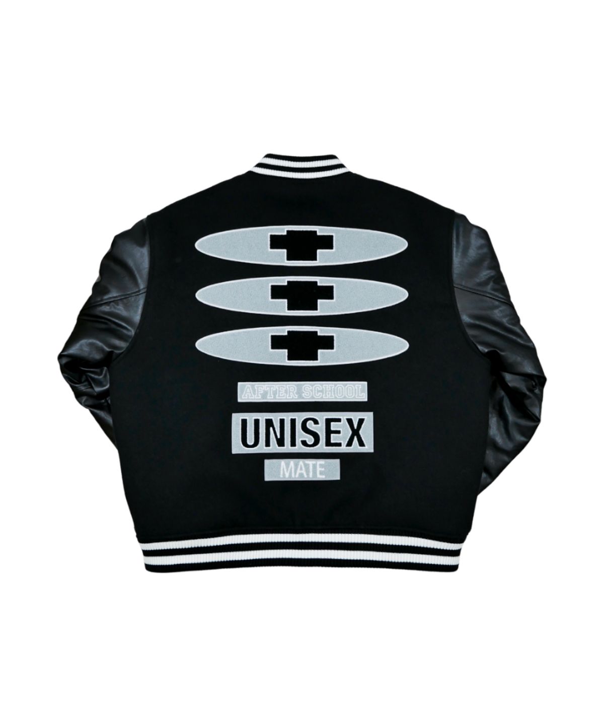 베이스크림(BASECREAM) 베이스크림 x 에덴메이트 레더 바시티 자켓