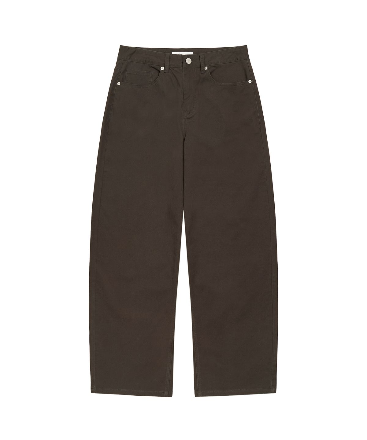 페플리(PEPLEE) Curved Wide Cotton Pants (Charcoal)