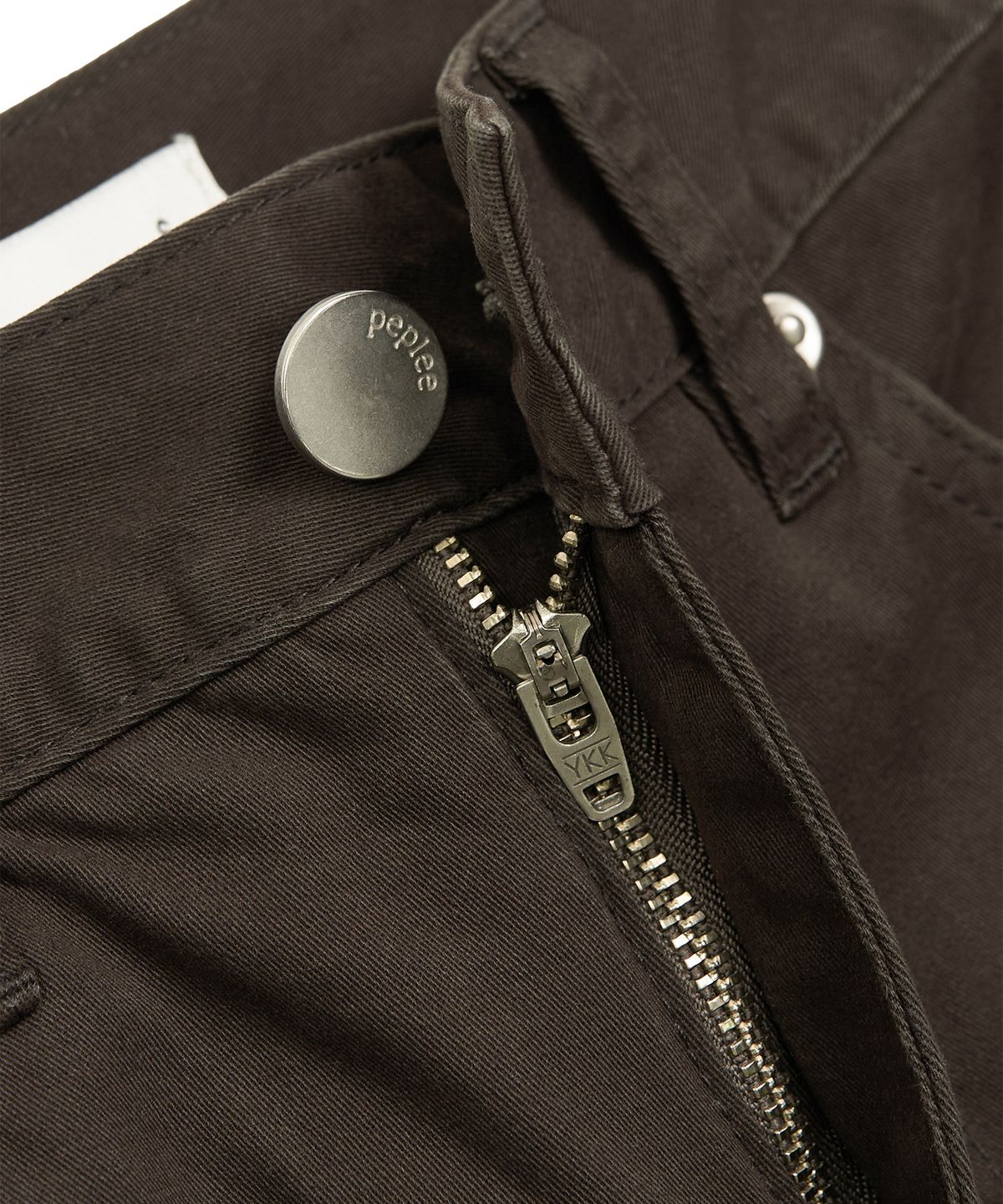 페플리(PEPLEE) Curved Wide Cotton Pants (Charcoal)