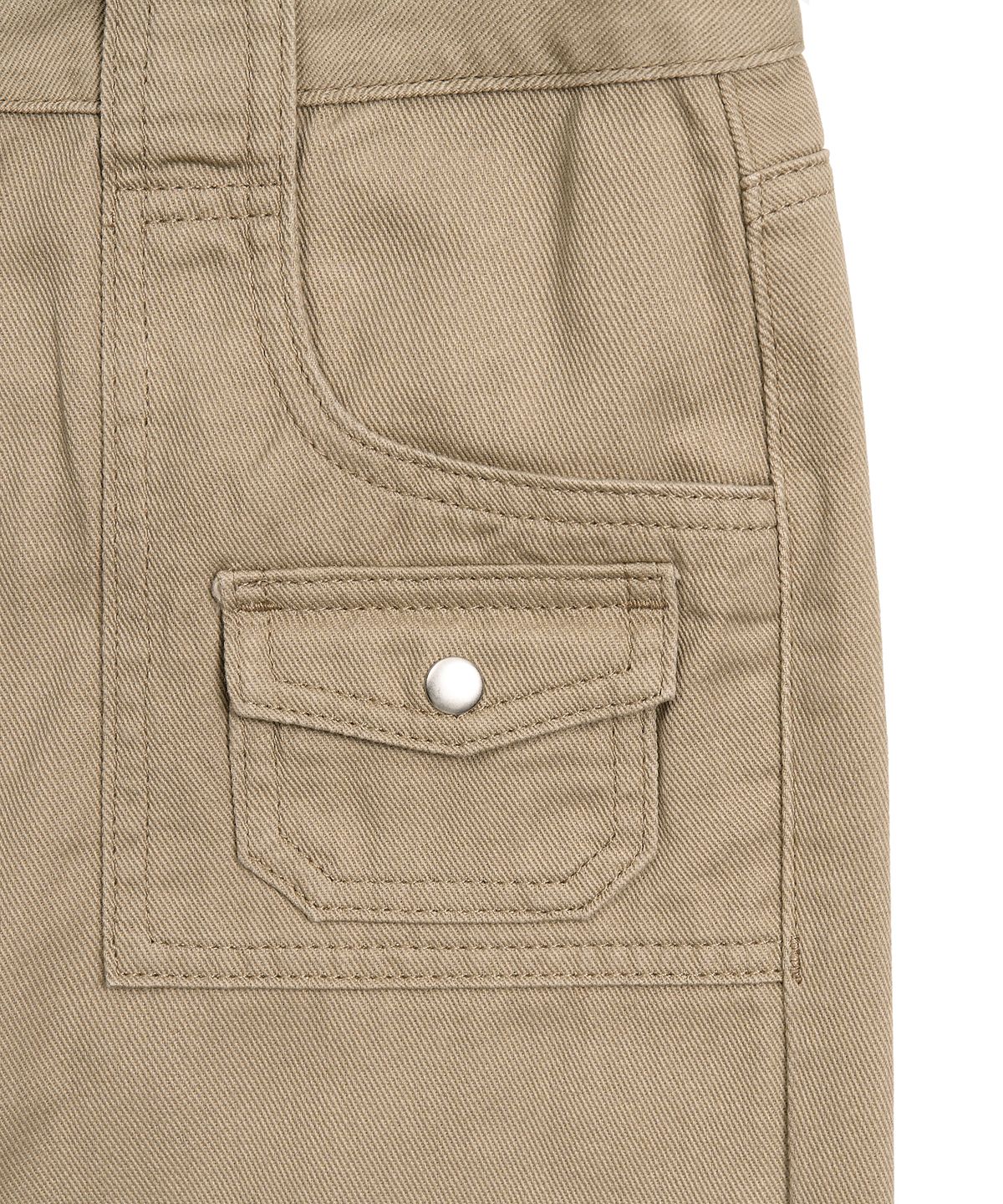 페플리(PEPLEE) Mini Pocket Boots Cut Cotton Pants (Beige)
