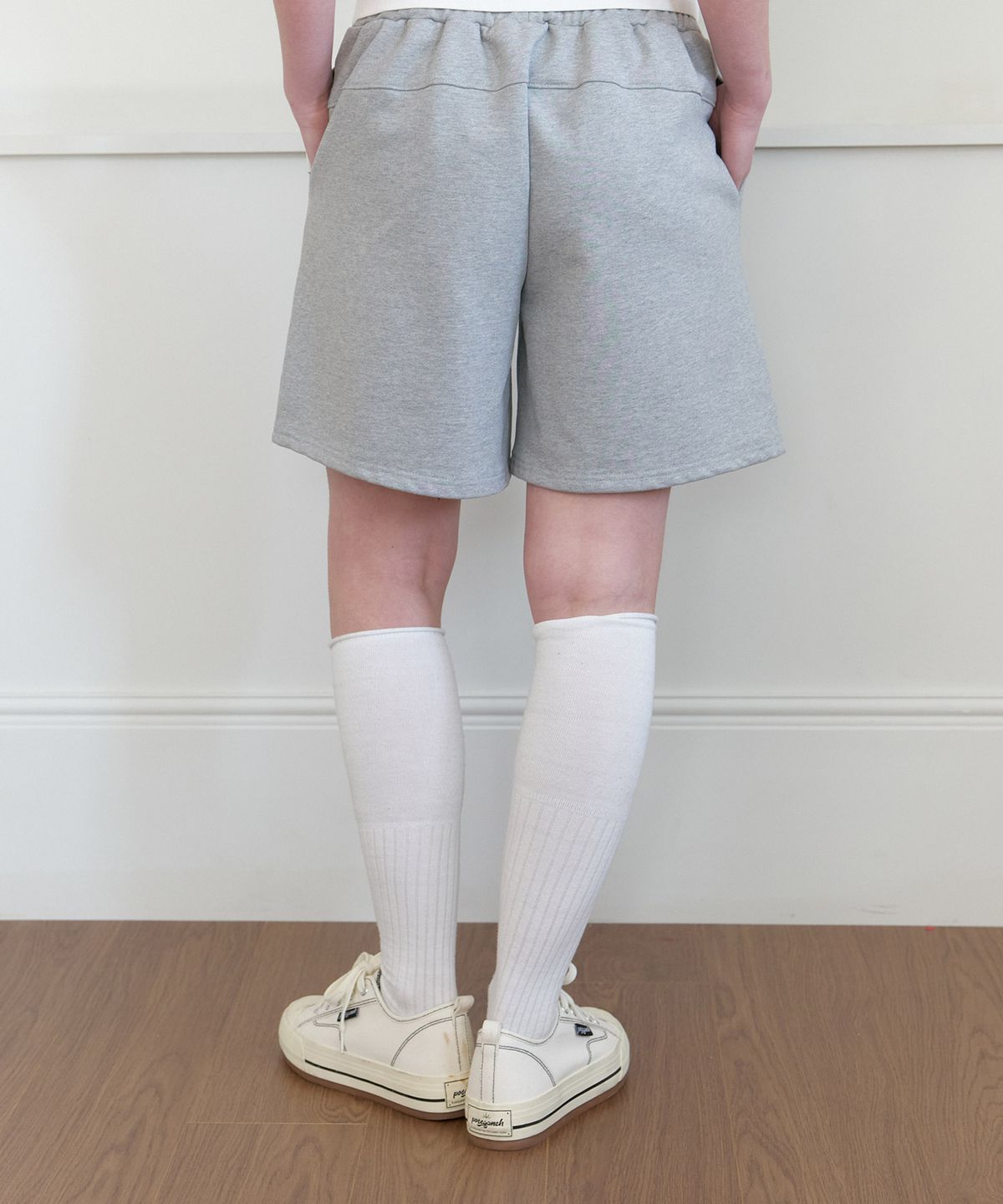 클루니(CLUNY) Sweat cotton banded shorts - gray