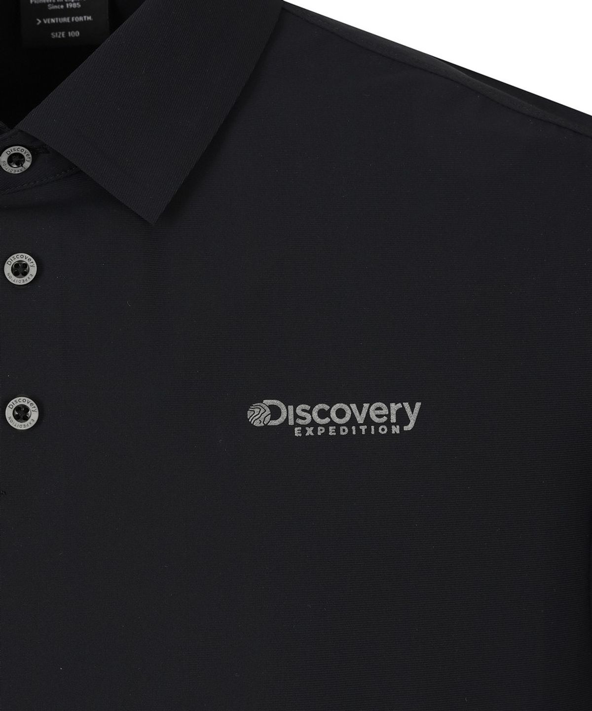 디스커버리 익스페디션(DISCOVERY EXPEDITION) 남성 프레시벤트 프레보나 트리코트 카라티 (BLACK)